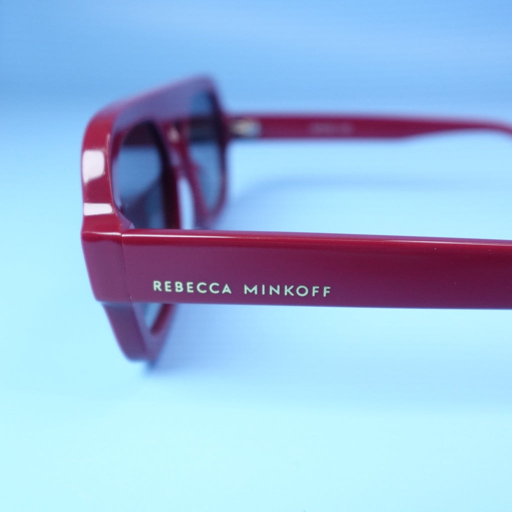 Rebecca Minkoff Rhiannon Cranberry Red Square Sunglasses 100% UV Protection