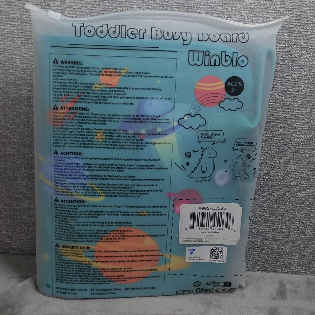 Winblo Toddler Busy Board Montessori Learning Activity Sensory Book Space Rocket