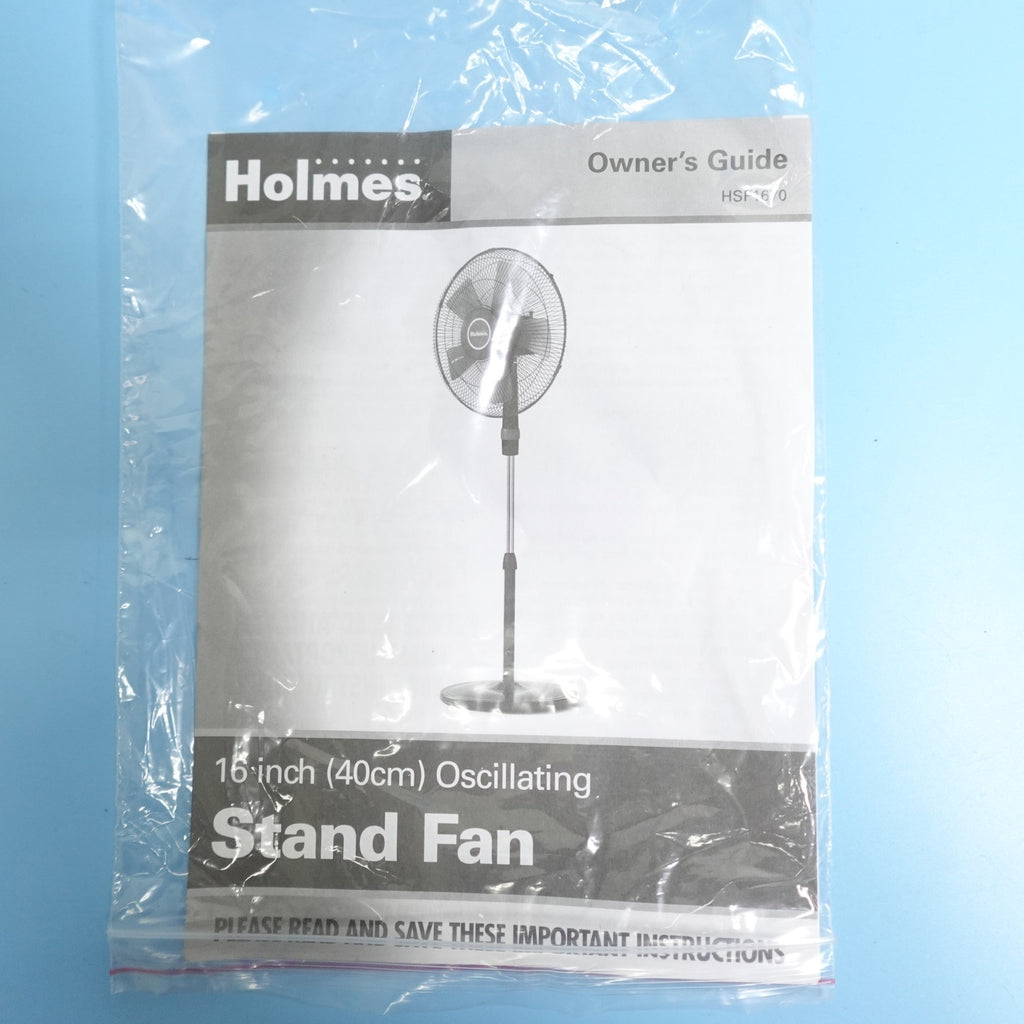 Lot of 2 Holmes 16" Stand Fan with Weighted Pedestal Base, White New in Box