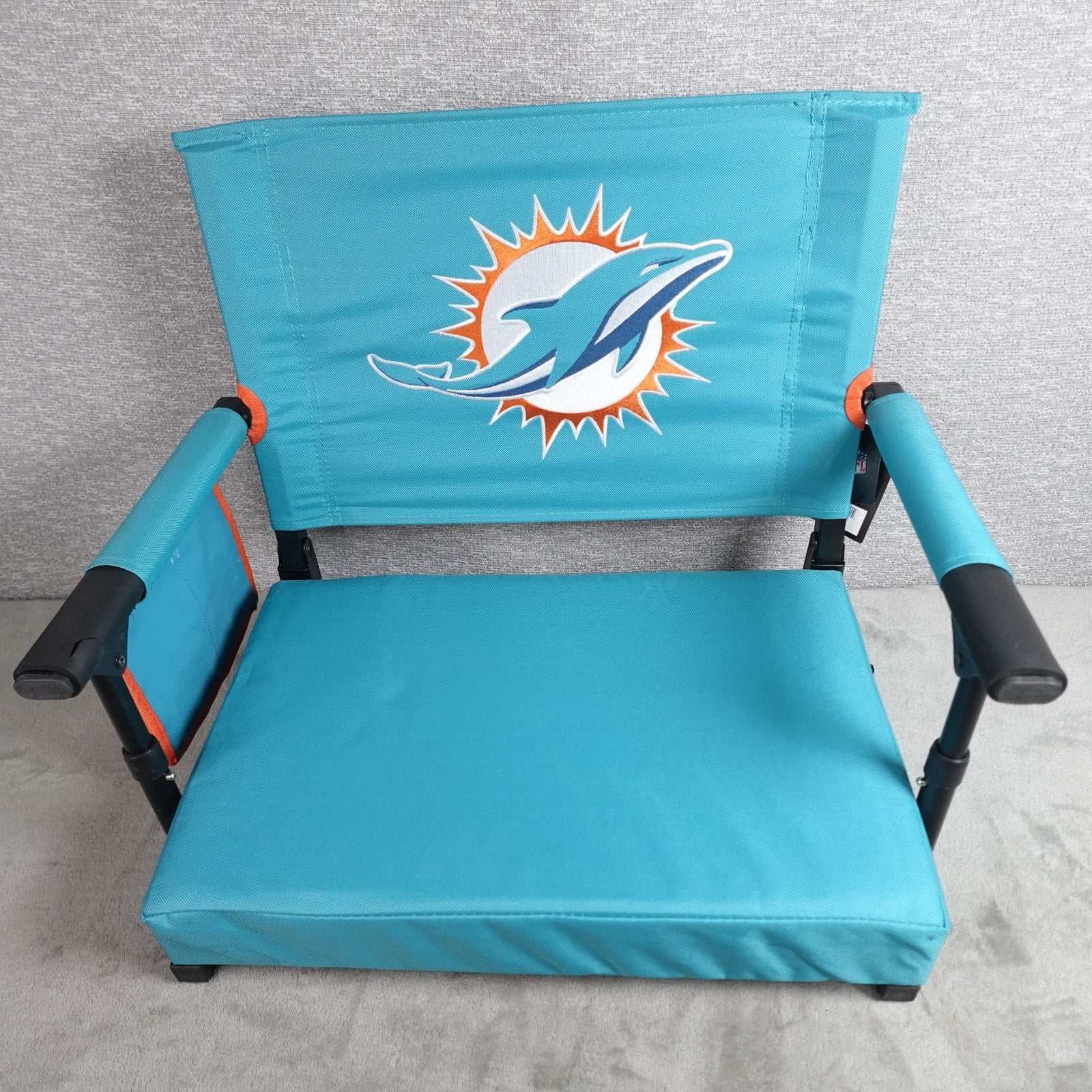 Logo Brands Miami Dolphins NFL Premium Stadium Seat Chair Cushion Blue