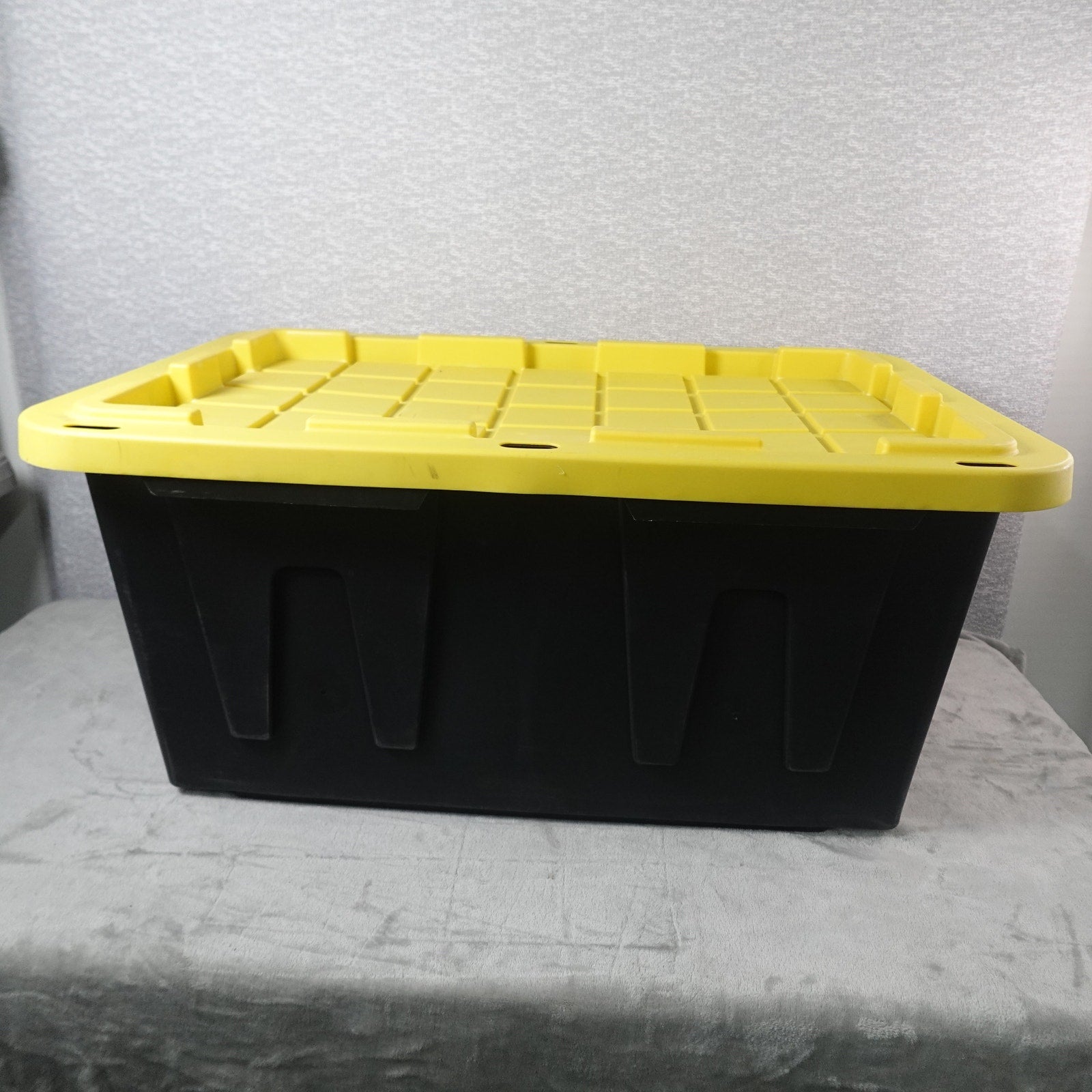 Greenmade Storage Bin with Yellow Lid, 27 Gallon