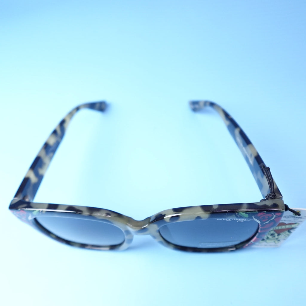 Ed Hardy Love Kills Slowly Collection Sunglasses Black & Tortoiseshell w/ Roses