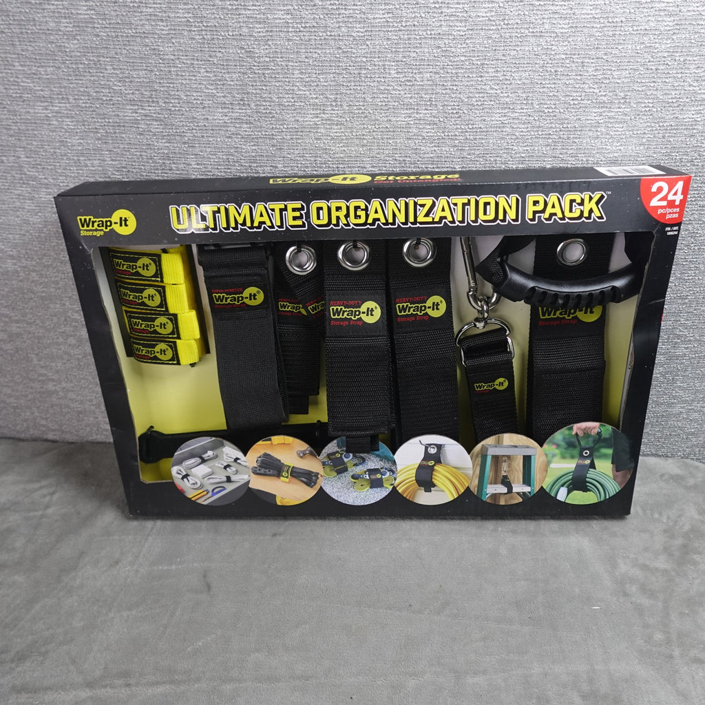 New Wrap-It Storage Ultimate Organization Pack 24 Piece Cable Ties Straps NEW 124-ULTORG-24