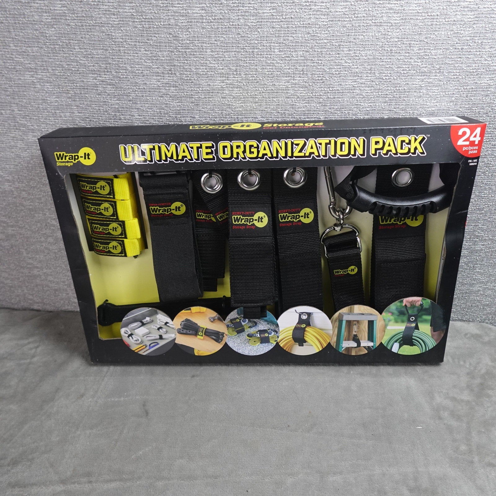 New Wrap-It Storage Ultimate Organization Pack 24 Piece Cable Ties Straps NEW 124-ULTORG-24