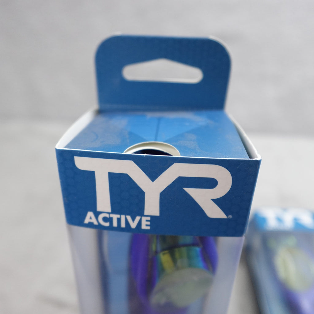 TYR Vesi Mirrored Gold/Navy Junior Swim Goggles Ages 10-16 New