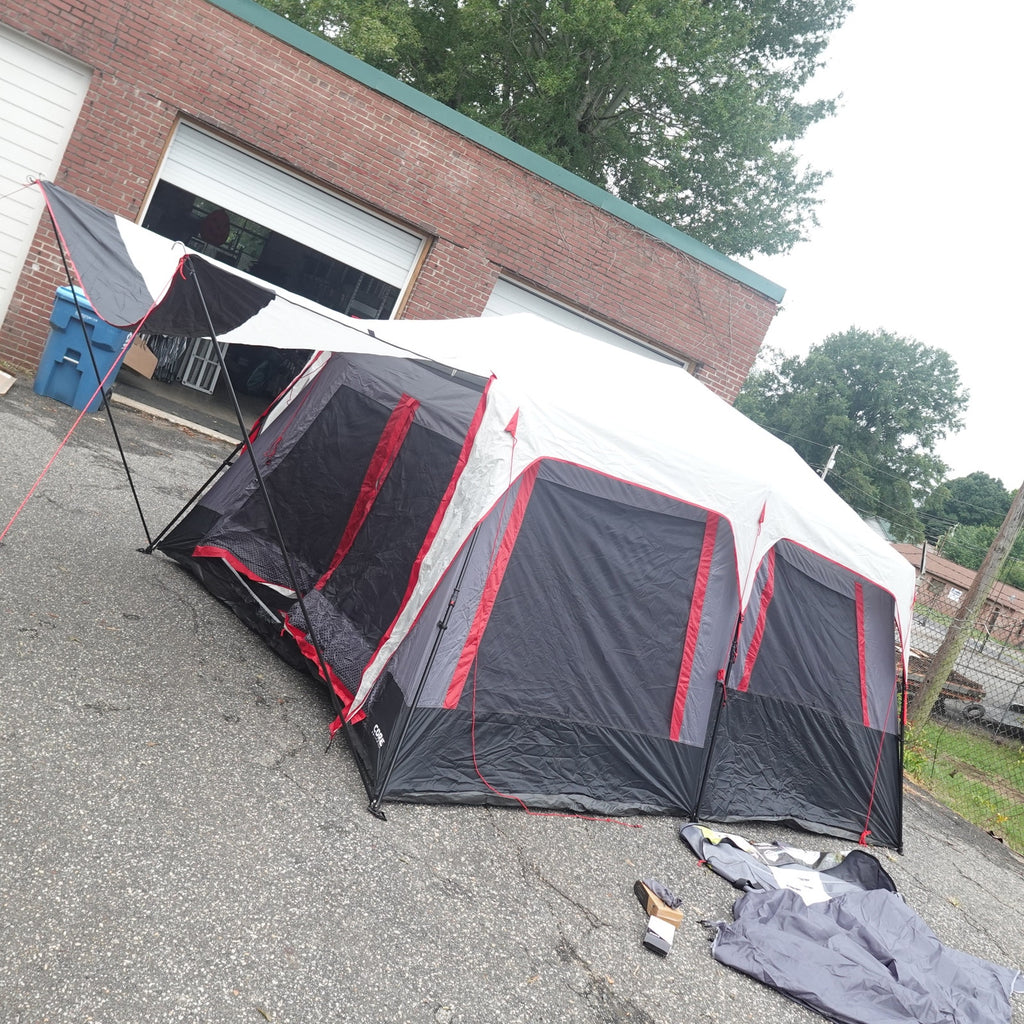 CORE Equipment 10 Person Lighted Instant Cabin Tent with Awning