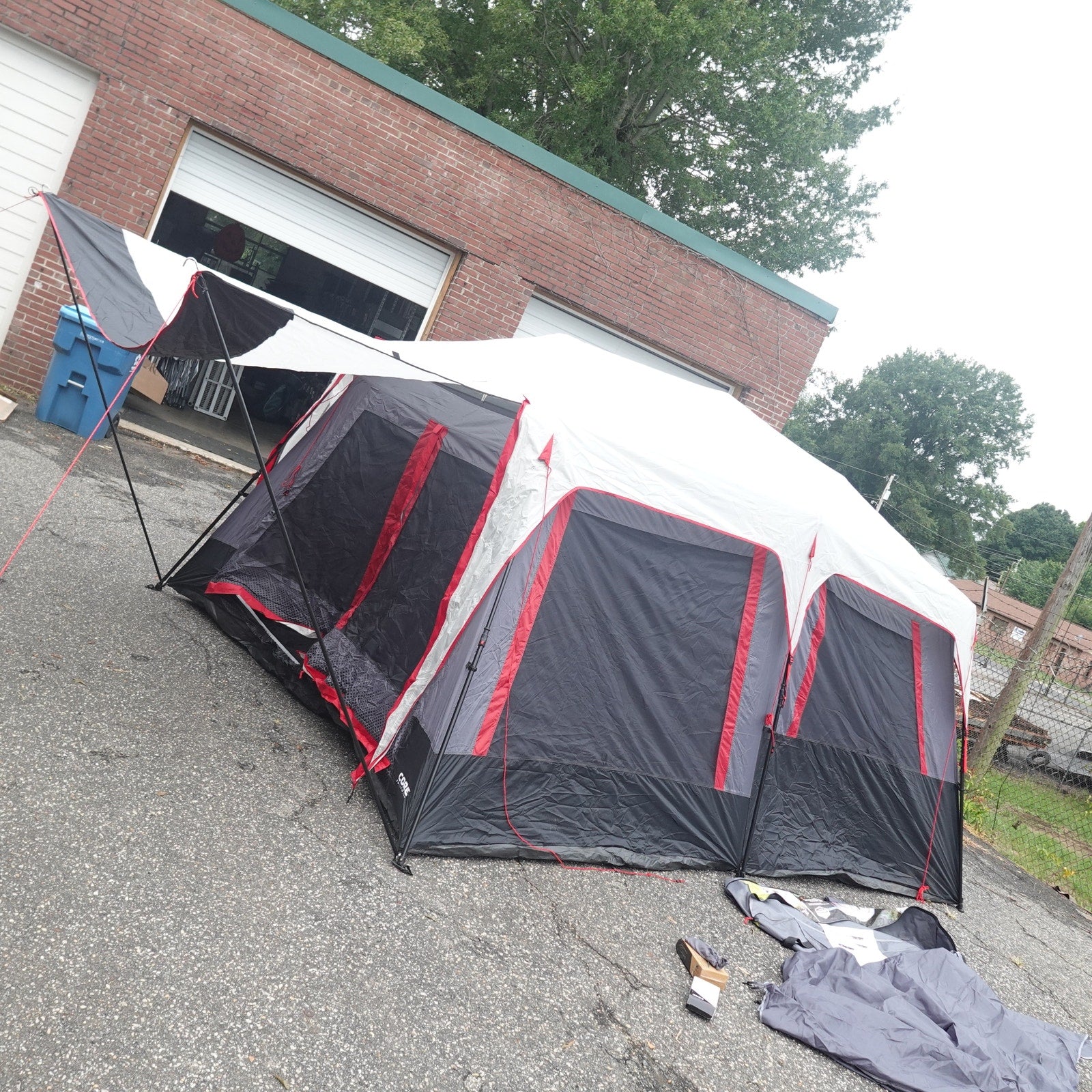CORE Equipment 10 Person Lighted Instant Cabin Tent with Awning