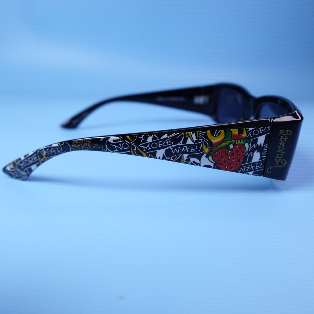 Ed Hardy  Sunglasses No More War Black 100% UV Protection