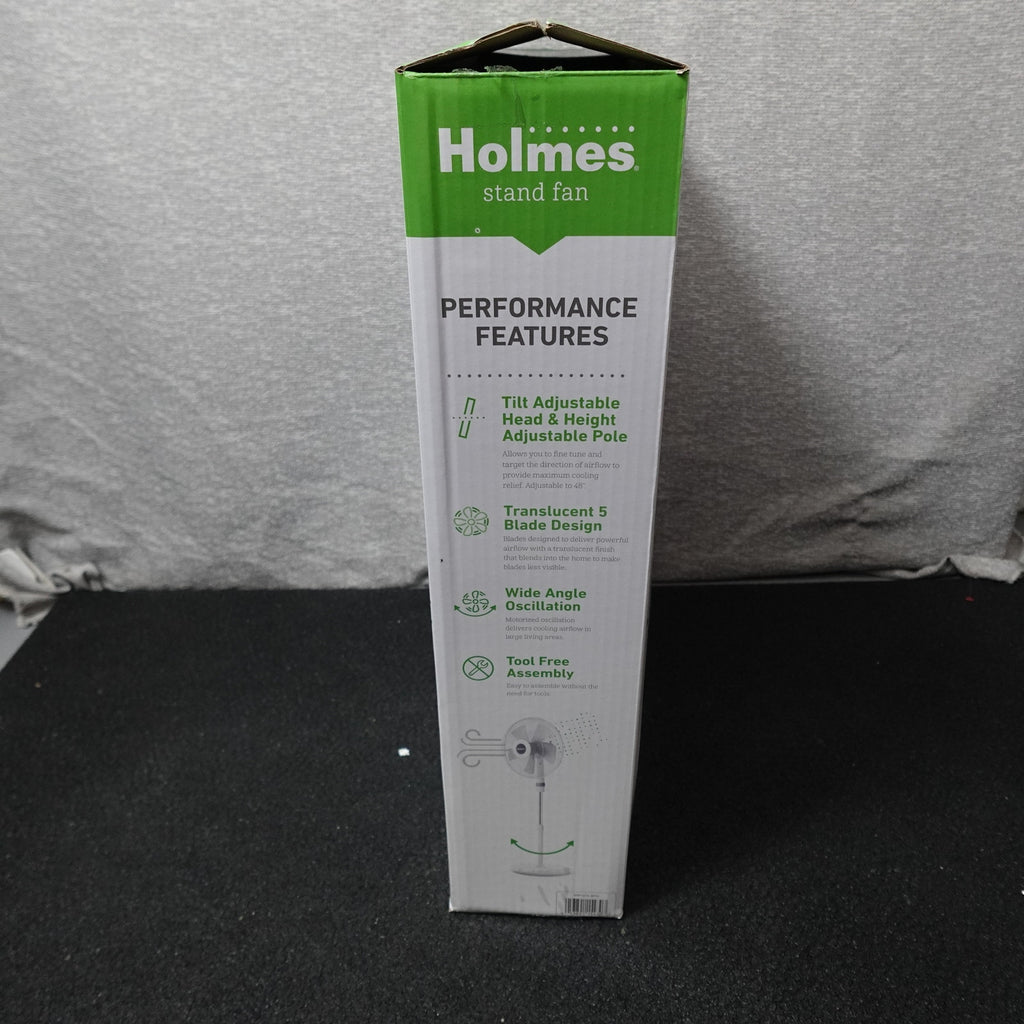 Lot of 2 Holmes 16" Stand Fan with Weighted Pedestal Base, White New in Box