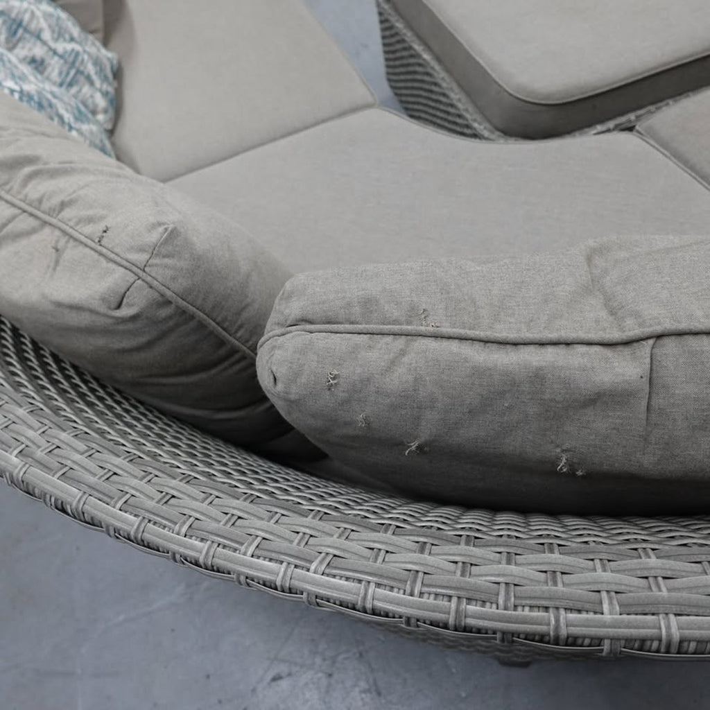 Coasta 4 Piece Grey Woven Sectional Outdoor Seating Set