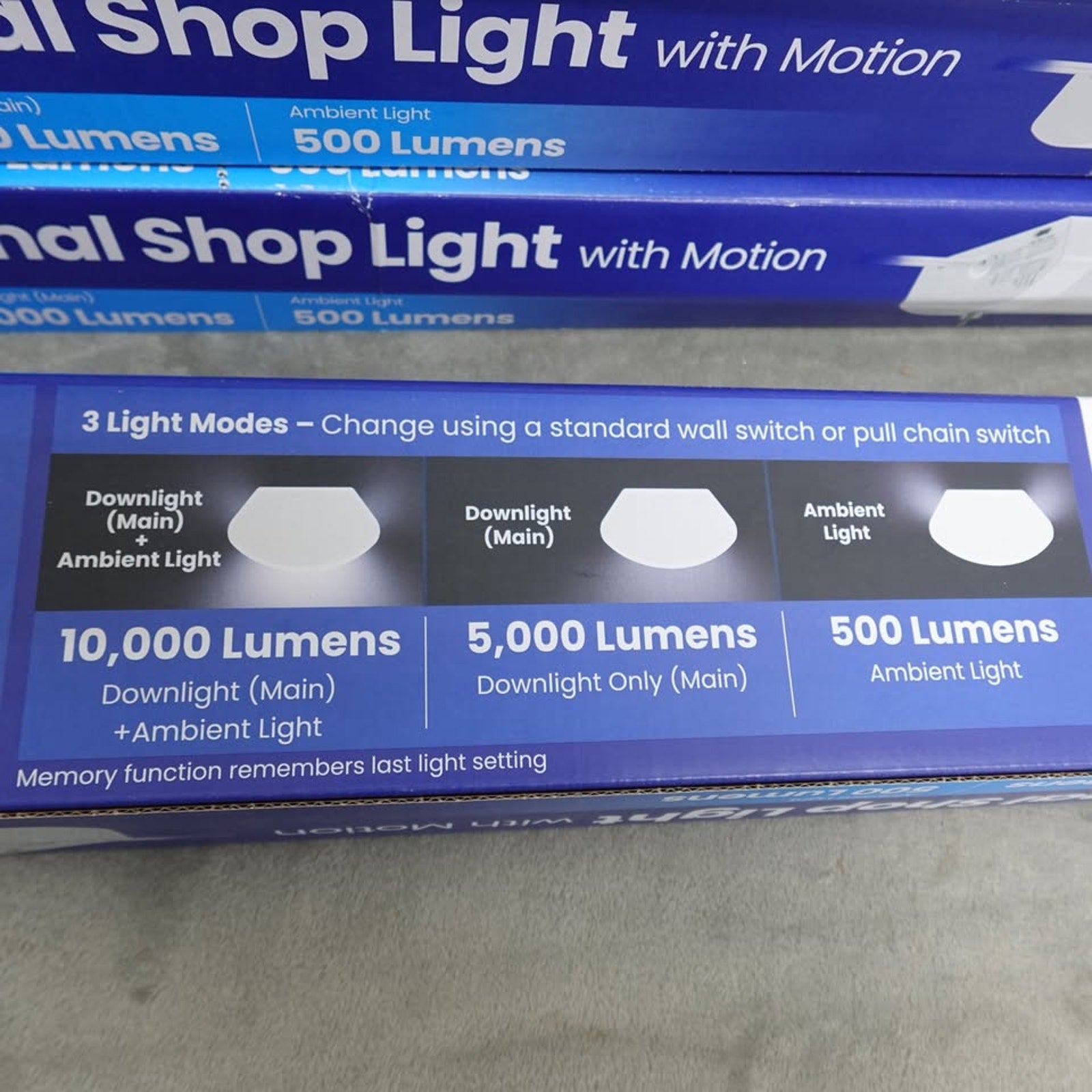 4 Ct. Feit 10,000 Lumen Multi-Directional Shop Lights with Motion Detection