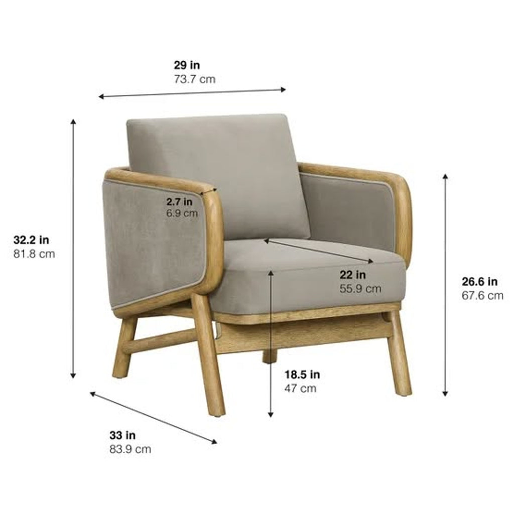 Mokena Fabric Sofa & Accent Chair Set - Gray