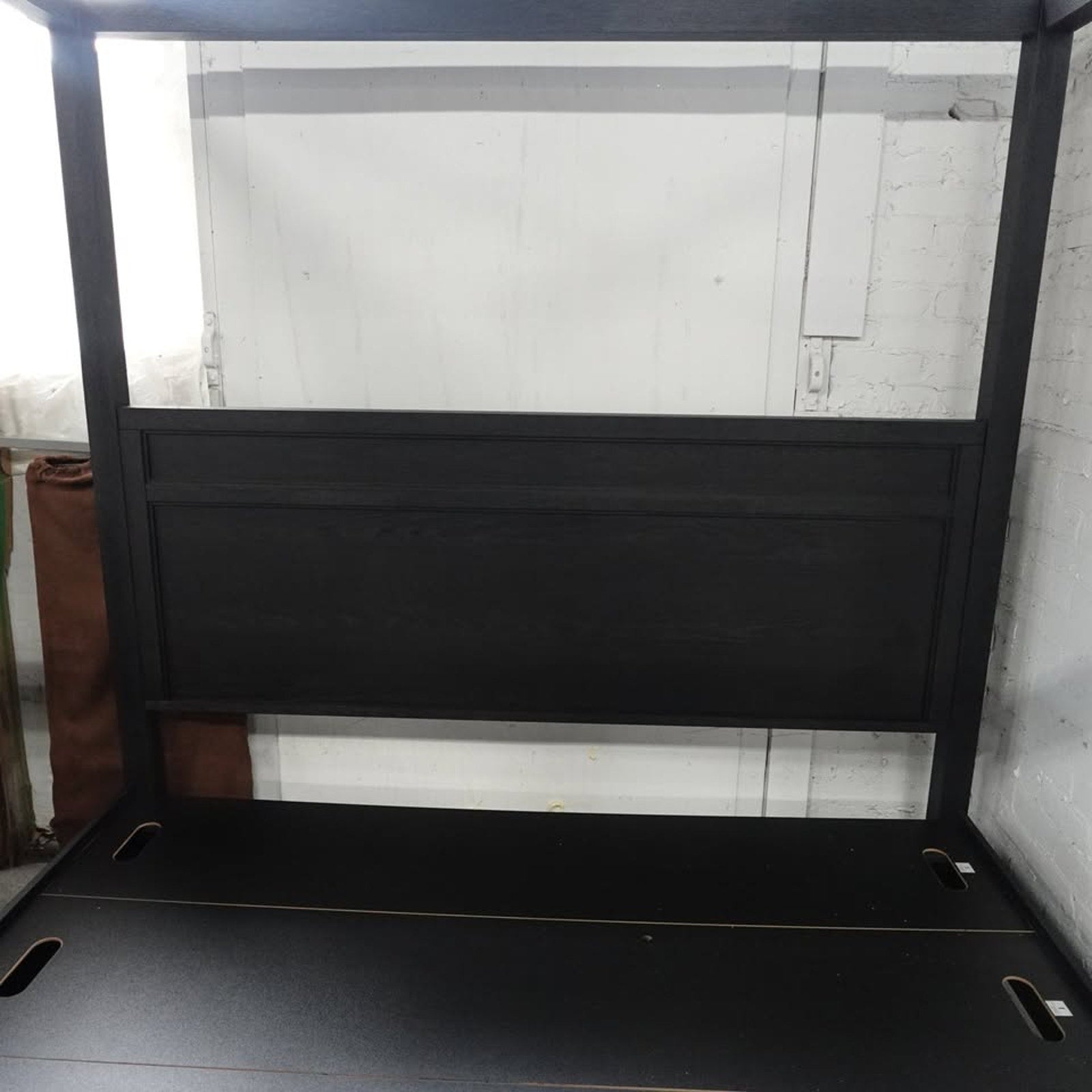 Bellevue King Canopy Bed + Nightstands & Dresser Black