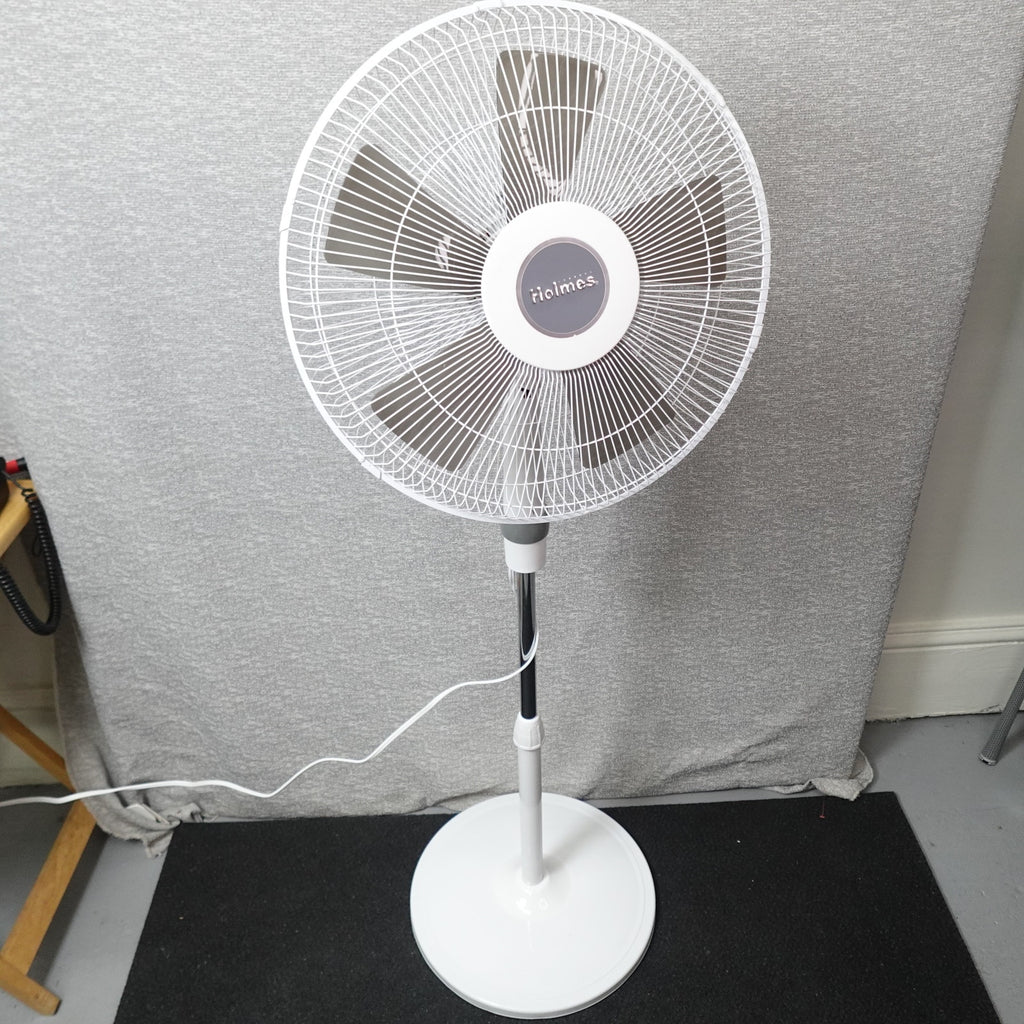 Lot of 2 Holmes 16" Stand Fan with Weighted Pedestal Base, White New in Box
