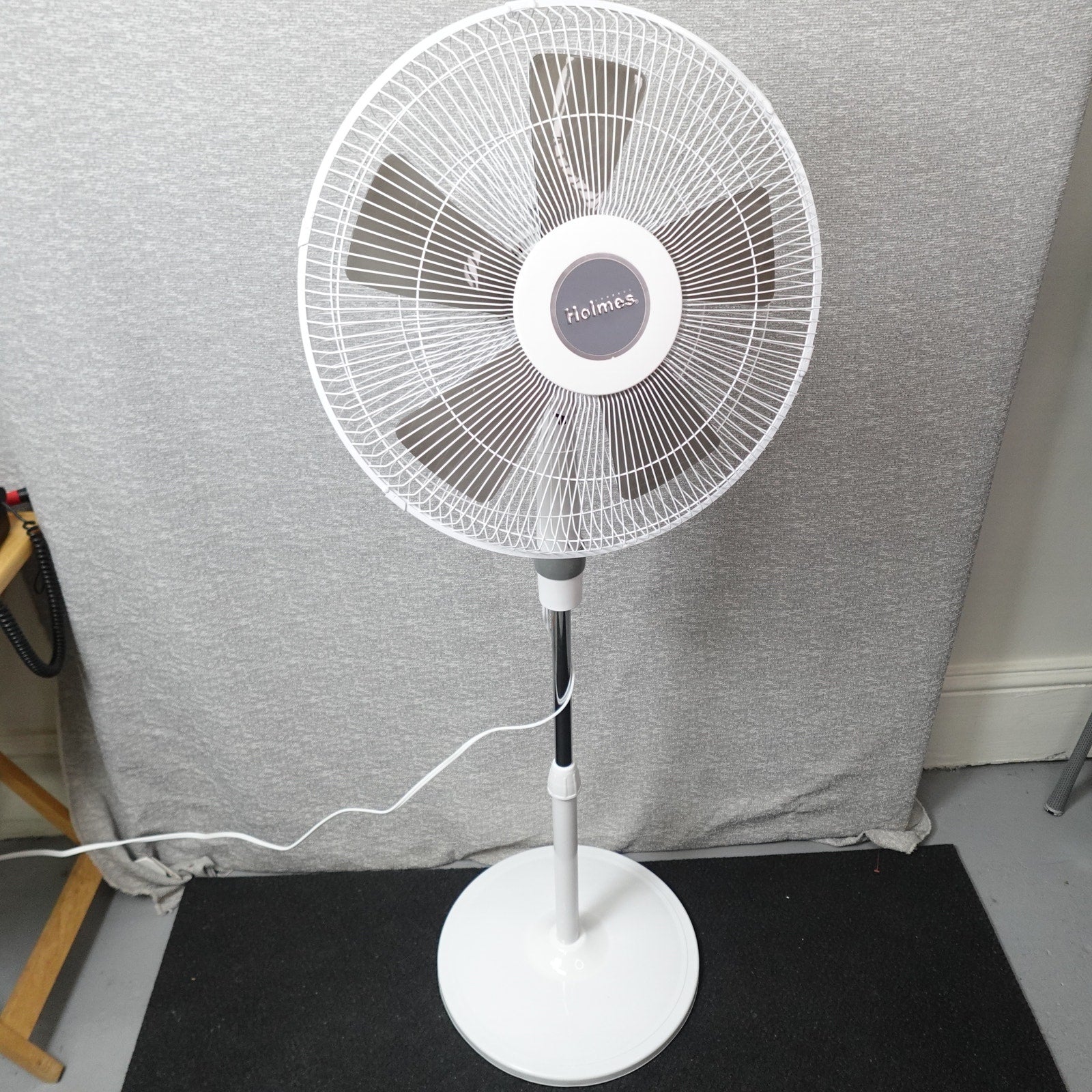 Lot of 2 Holmes 16" Stand Fan with Weighted Pedestal Base, White New in Box
