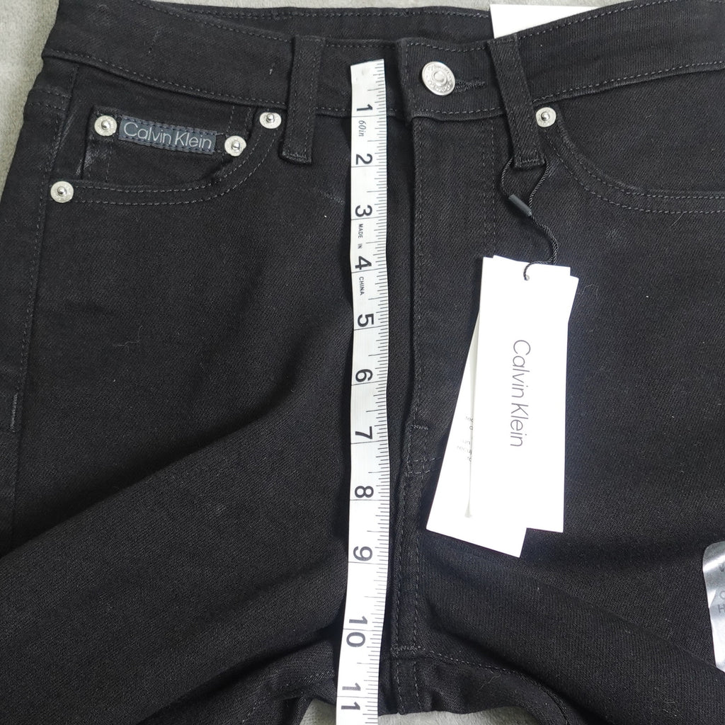 Calvin Klein Jeans Women's Original Curvy High Rise Skinny Black Denim- W25
