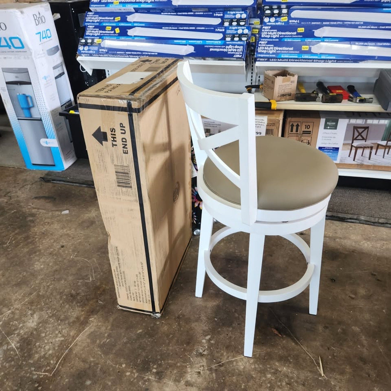 Grace Bar Height Stool White - HH2 Home