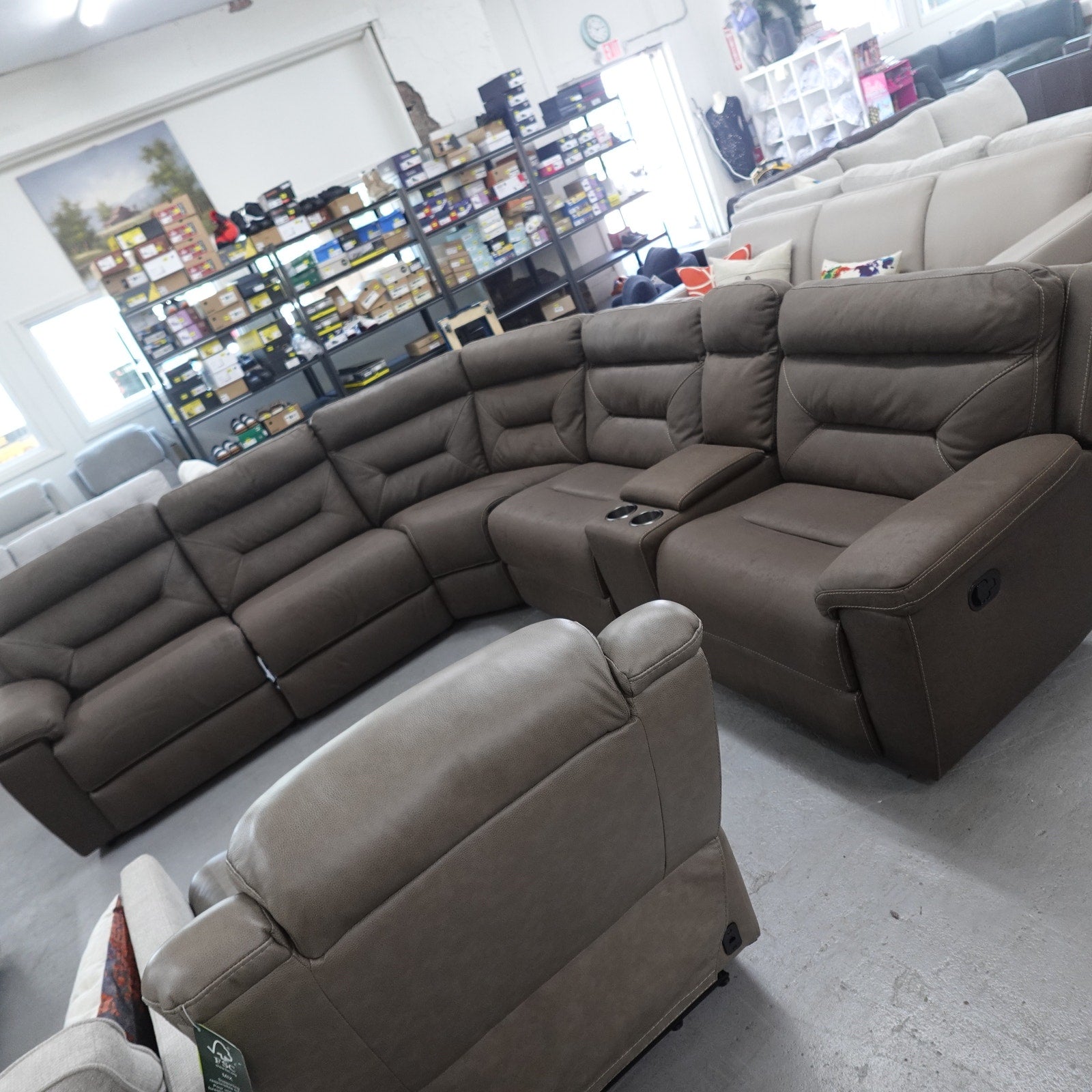 Fletcher 6-piece Fabric Reclining Sectional