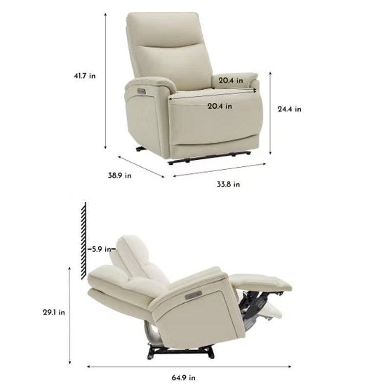 Sanders Leather Power Recliner with Power Headrest