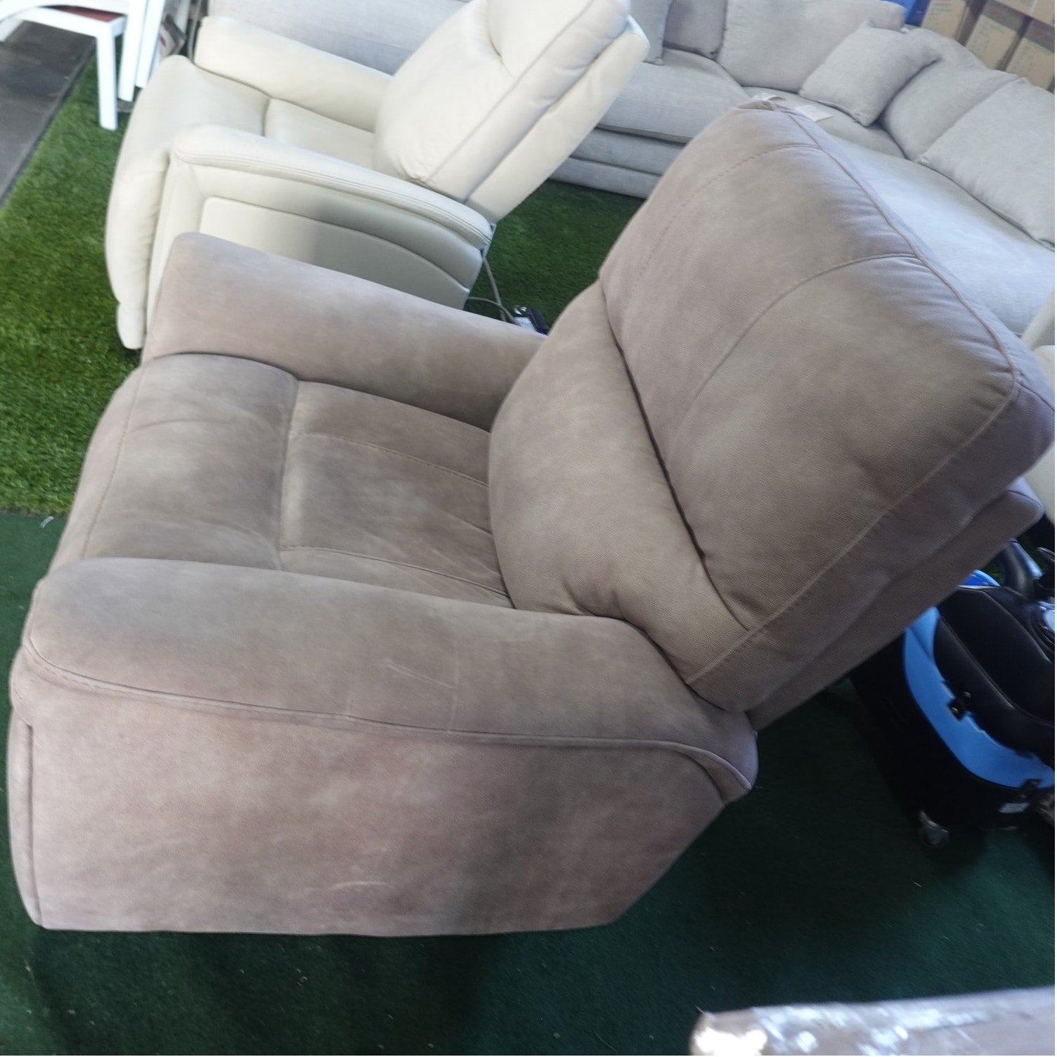 Barcalounger Fabric Power Glider Recliner with Power Headrest
