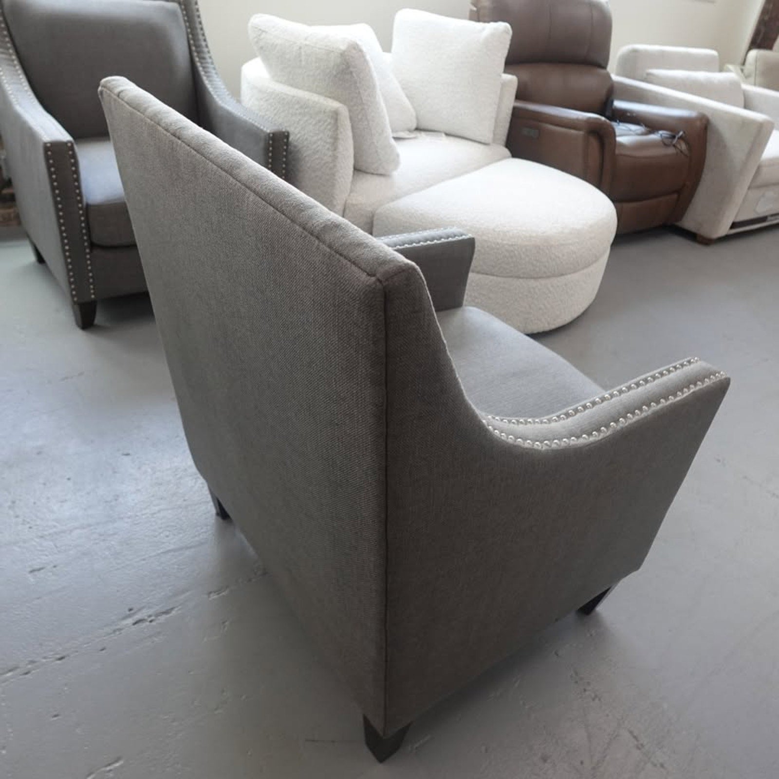 Aubree Fabric Accent Chair - Gray