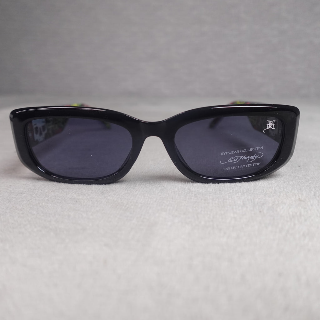 Ed Hardy Ed Kabuki Sunglasses Black UV400 Eternal Love NEW