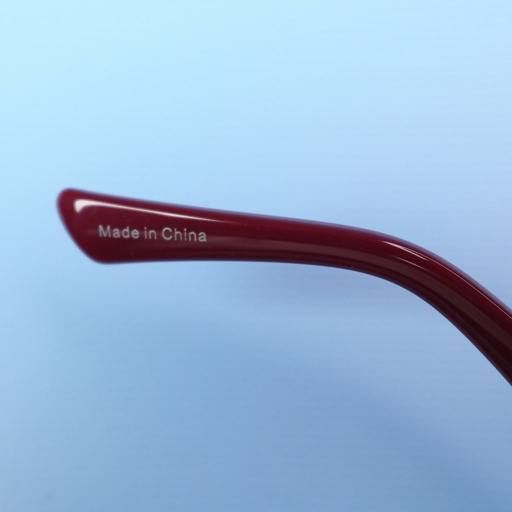 Rebecca Minkoff Rhiannon Cranberry Red Square Sunglasses 100% UV Protection