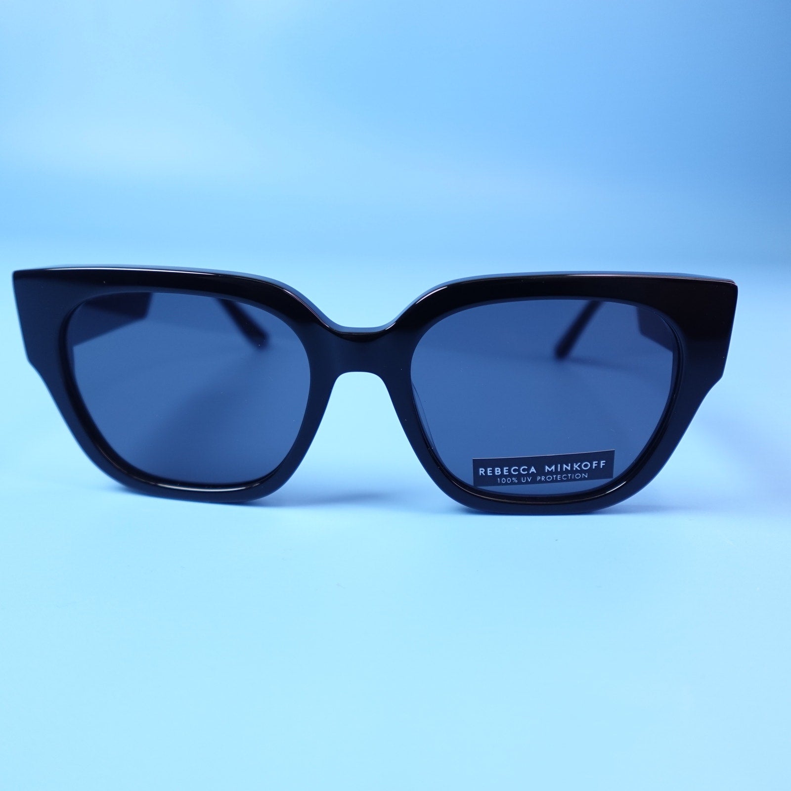 Rebecca Minkoff Black Mazey Studded Sunglasses 100% UV Protection