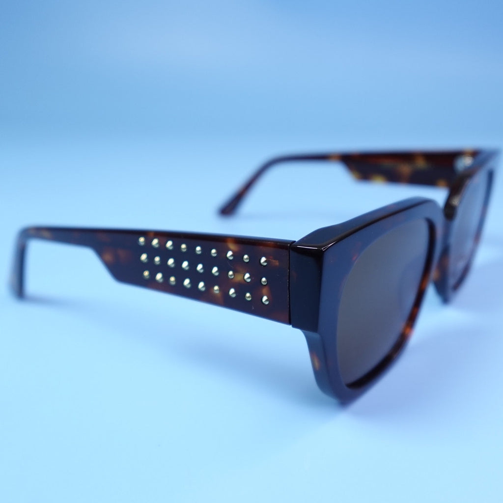 Rebecca Minkoff Sunglasses Mazey Black Studded Tortoiseshell 100% UV Protection
