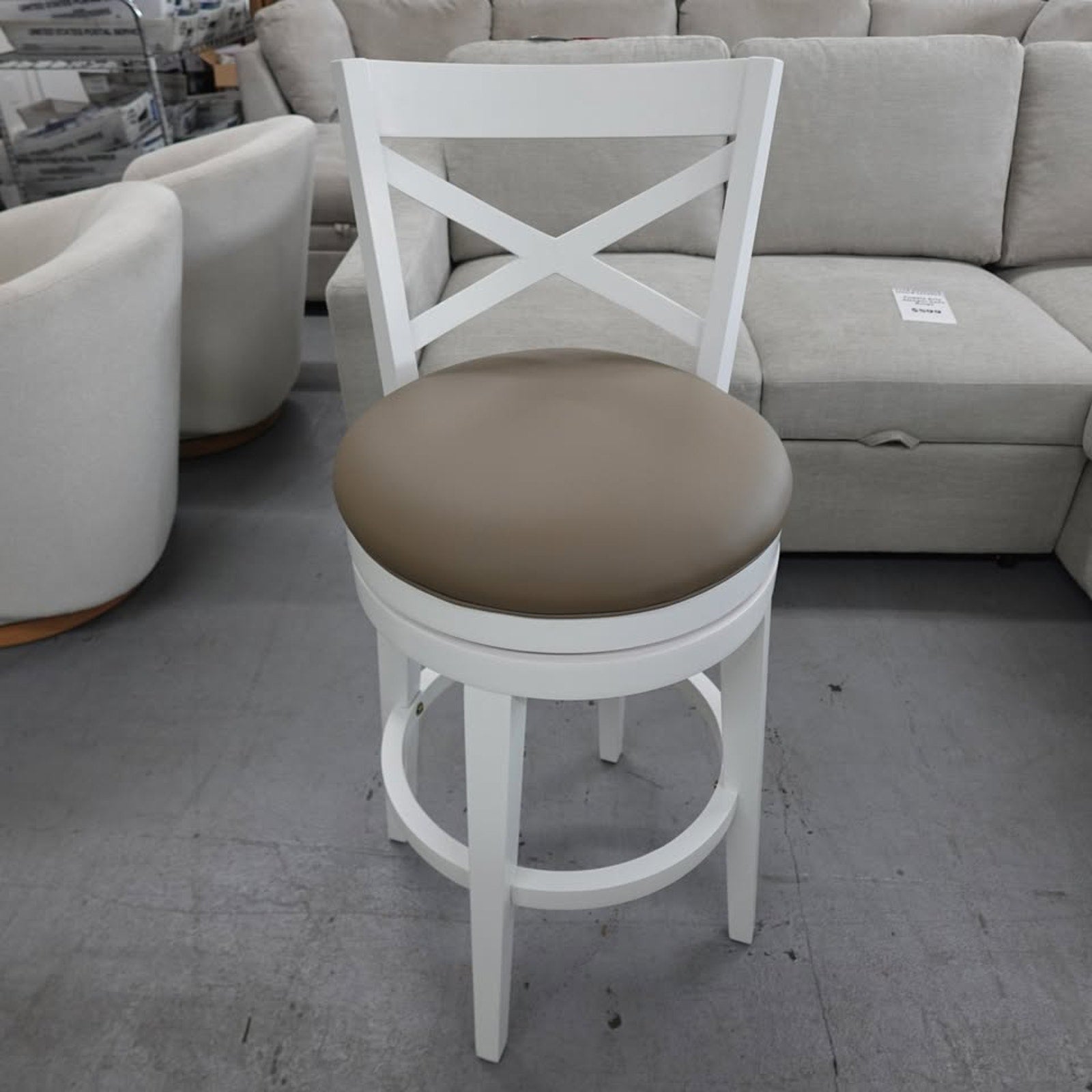 Grace Bar Height Stool White - HH2 Home