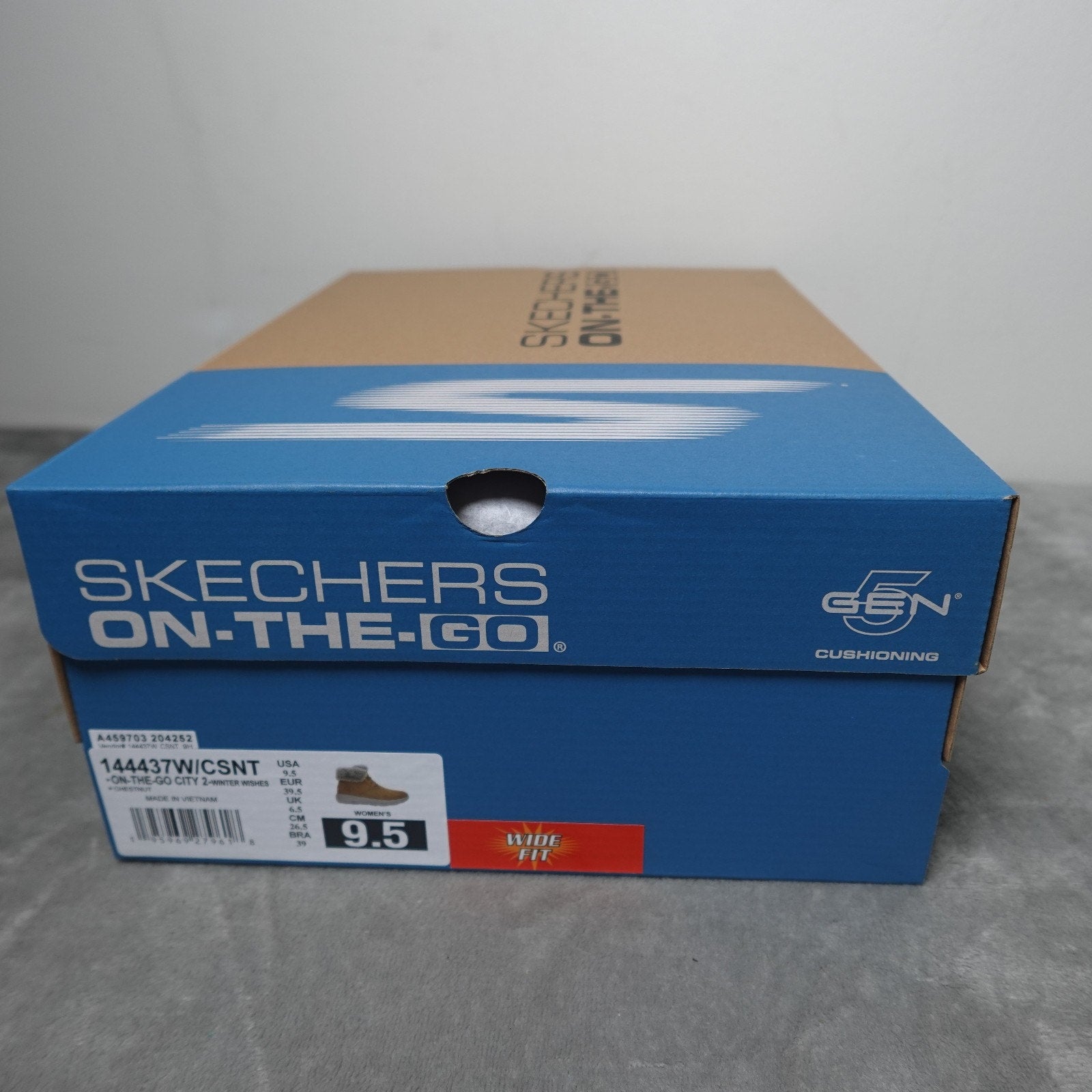 Skechers On-the-Go City 2 Winter Wishes Chestnut Suede Ankle Boots 144437 W