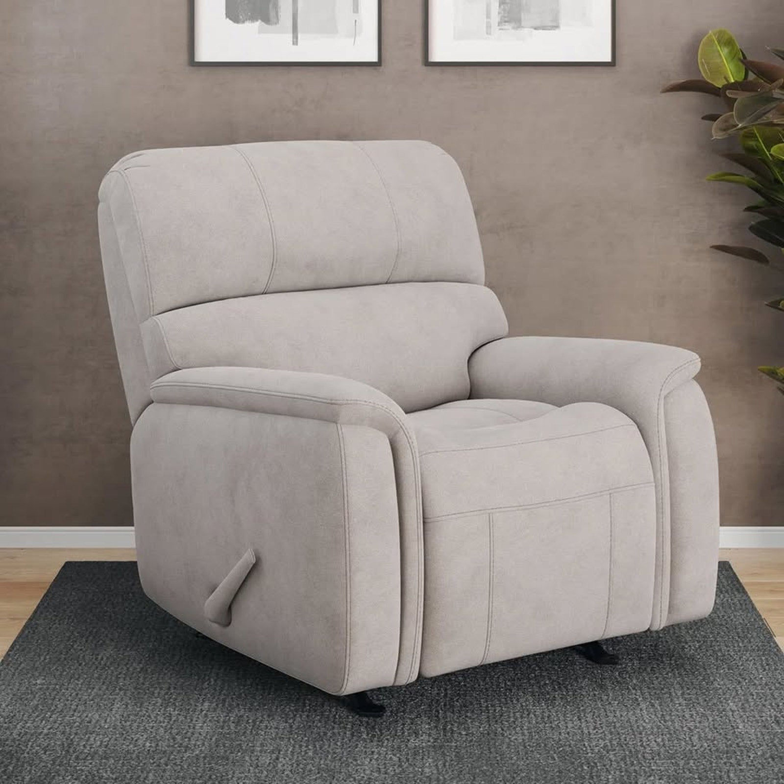 True Innovations Hayden Manual Rocker Recliner - Beige