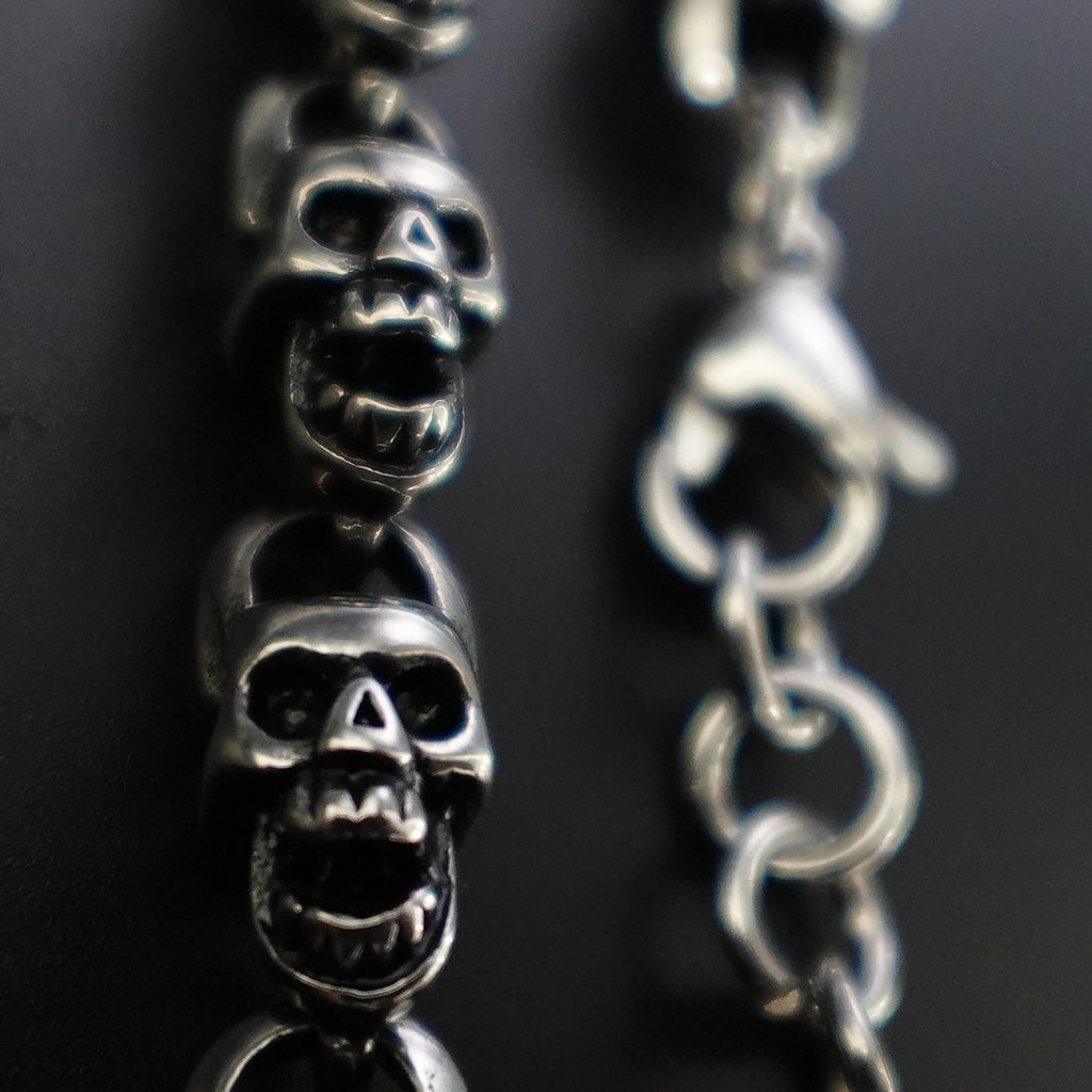 Stainless Steel Skull Bracelet SBR-5305