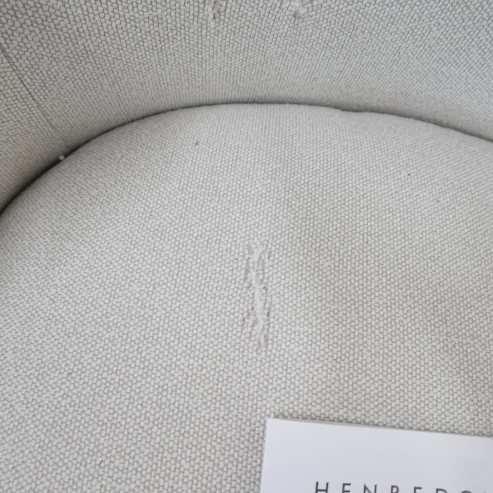 Henredon Murphy Boucle Swivel Accent Chair Ivory Cream Barrel Chair (see pictures)