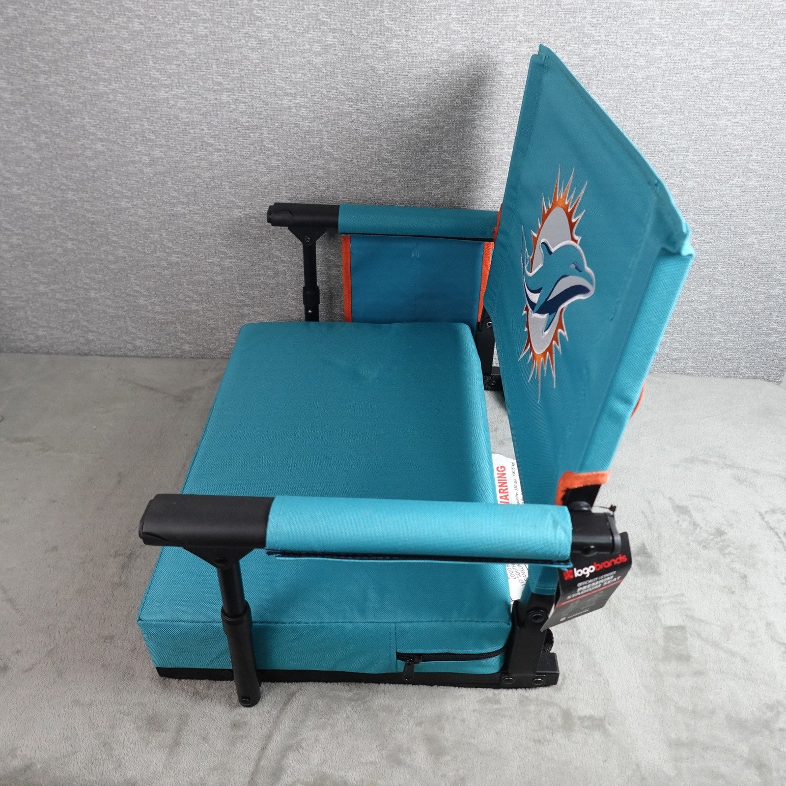 Logo Brands Miami Dolphins NFL Premium Stadium Seat Chair Cushion Blue
