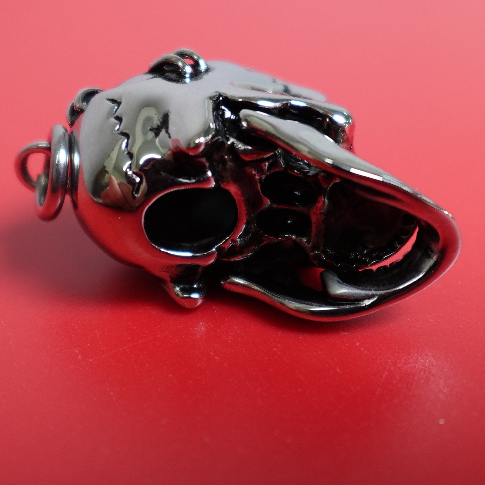 Stainless Steel Stapled Skull Pendant SP-630