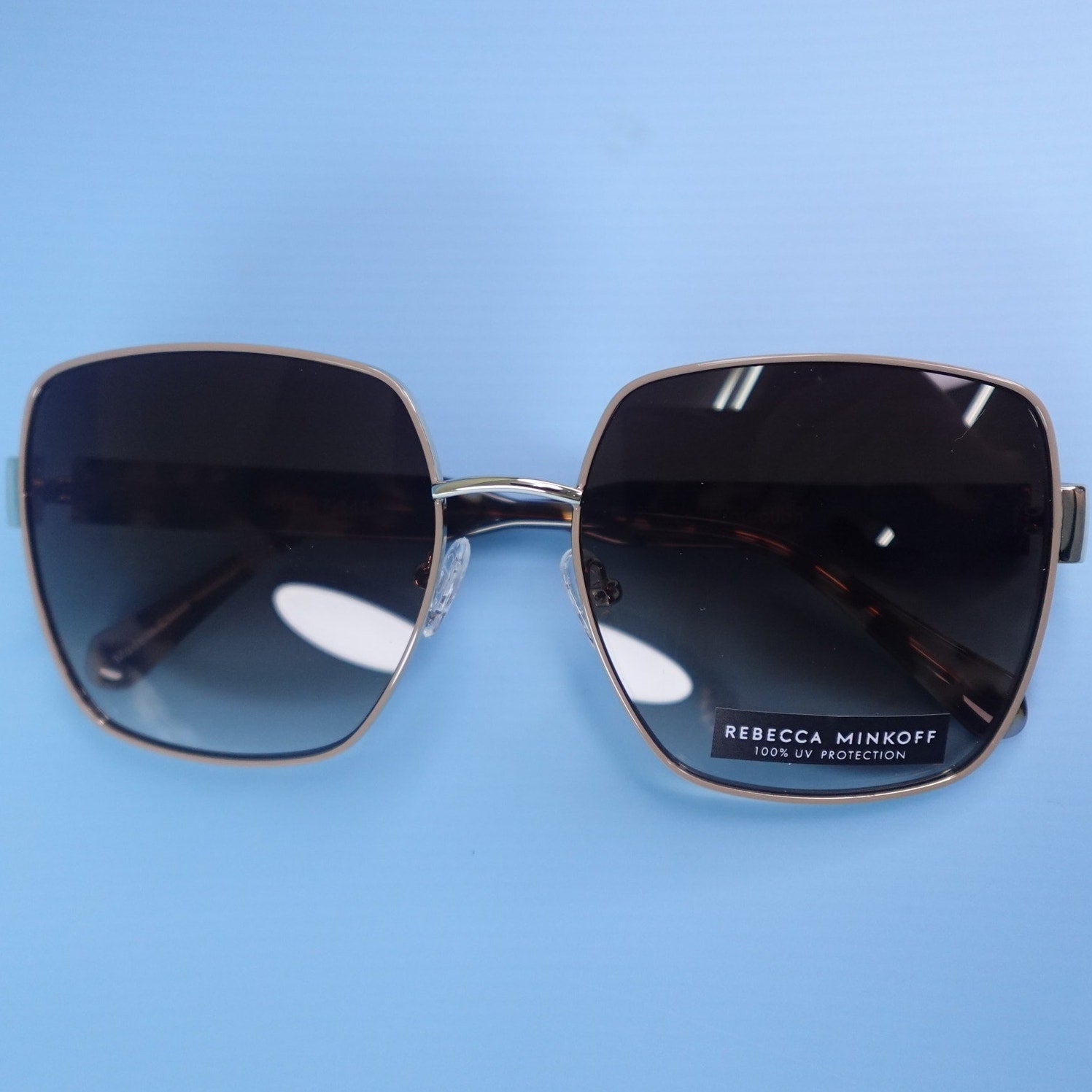 Rebecca Minkoff Tayden Gold Frame Brown Mottled Tortoiseshell Sunglasses