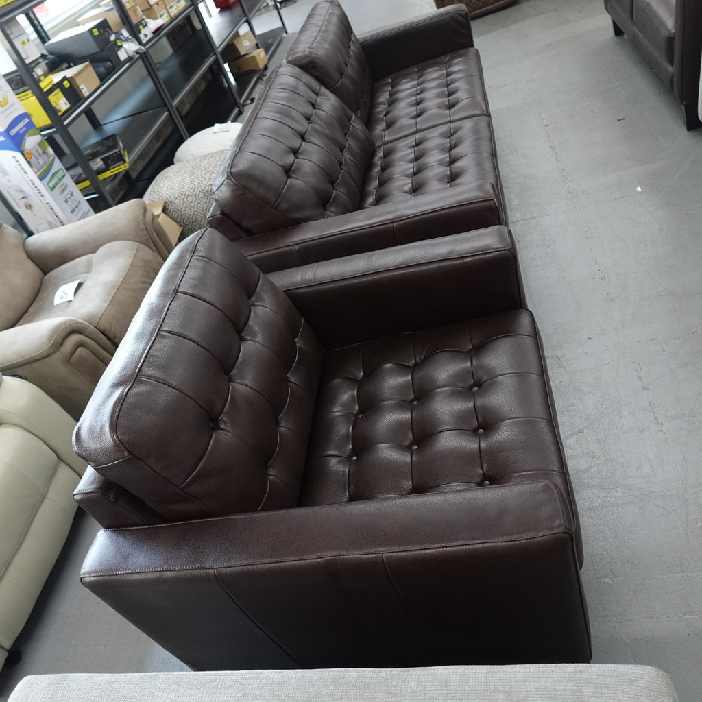 Carabella 3-piece Leather Set - Sofa, Loveseat, Chair