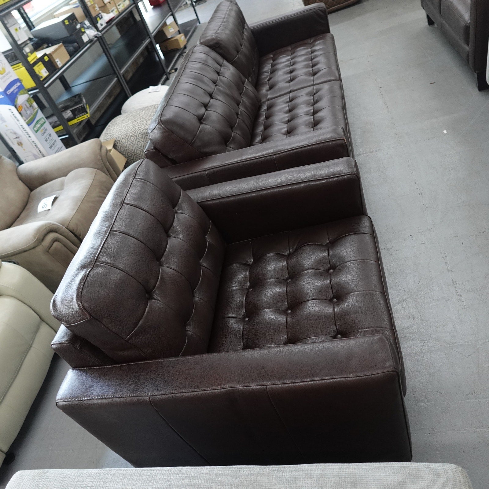 Carabella 3-piece Leather Set - Sofa, Loveseat, Chair
