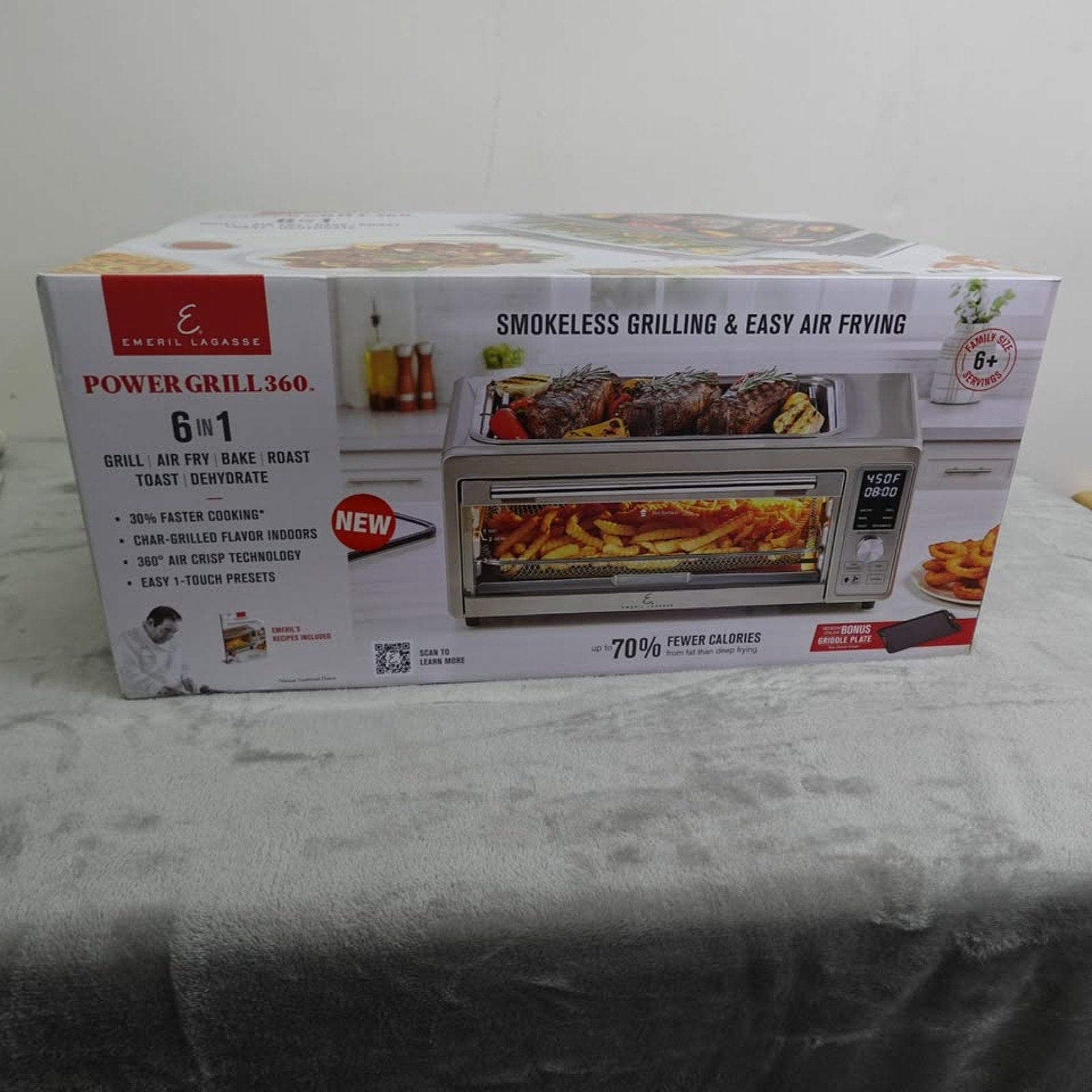 Emeril Lagasse Power 360 Grill 6-in-1 Smokeless Grilling & Airfrying