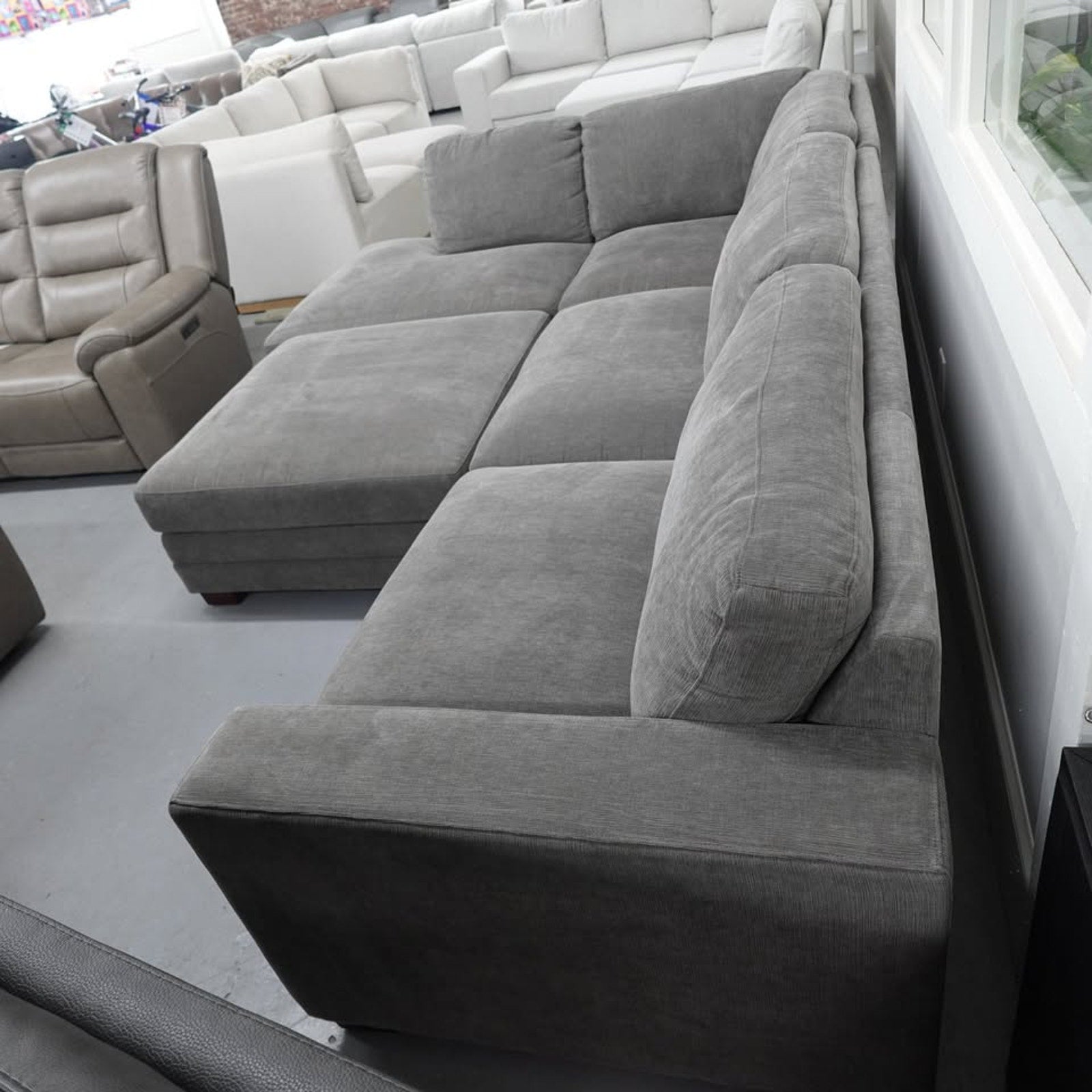 Penelope Fabric Sectional with Ottoman