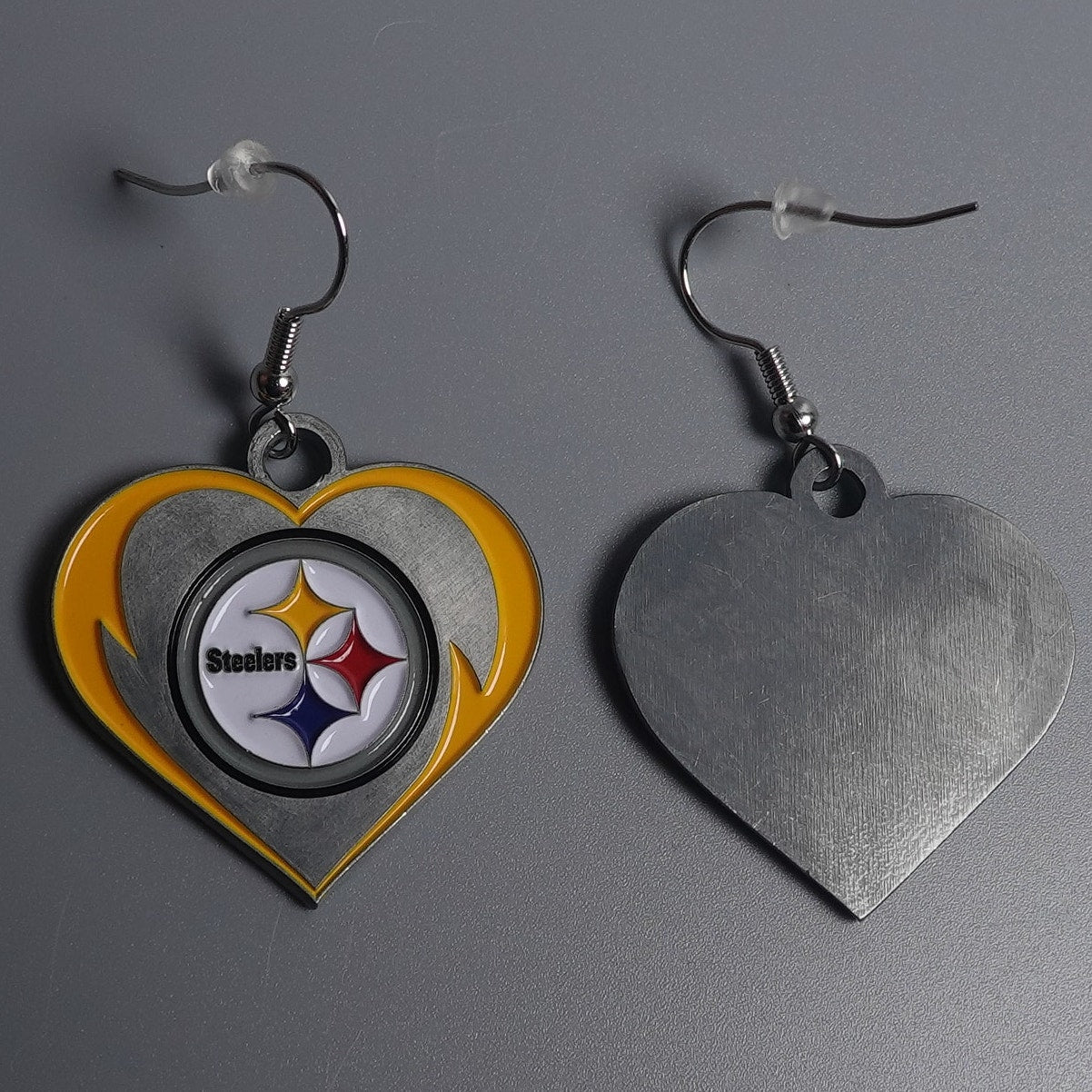 Officially Licensed Earrings- NFL Steelers Team Heart