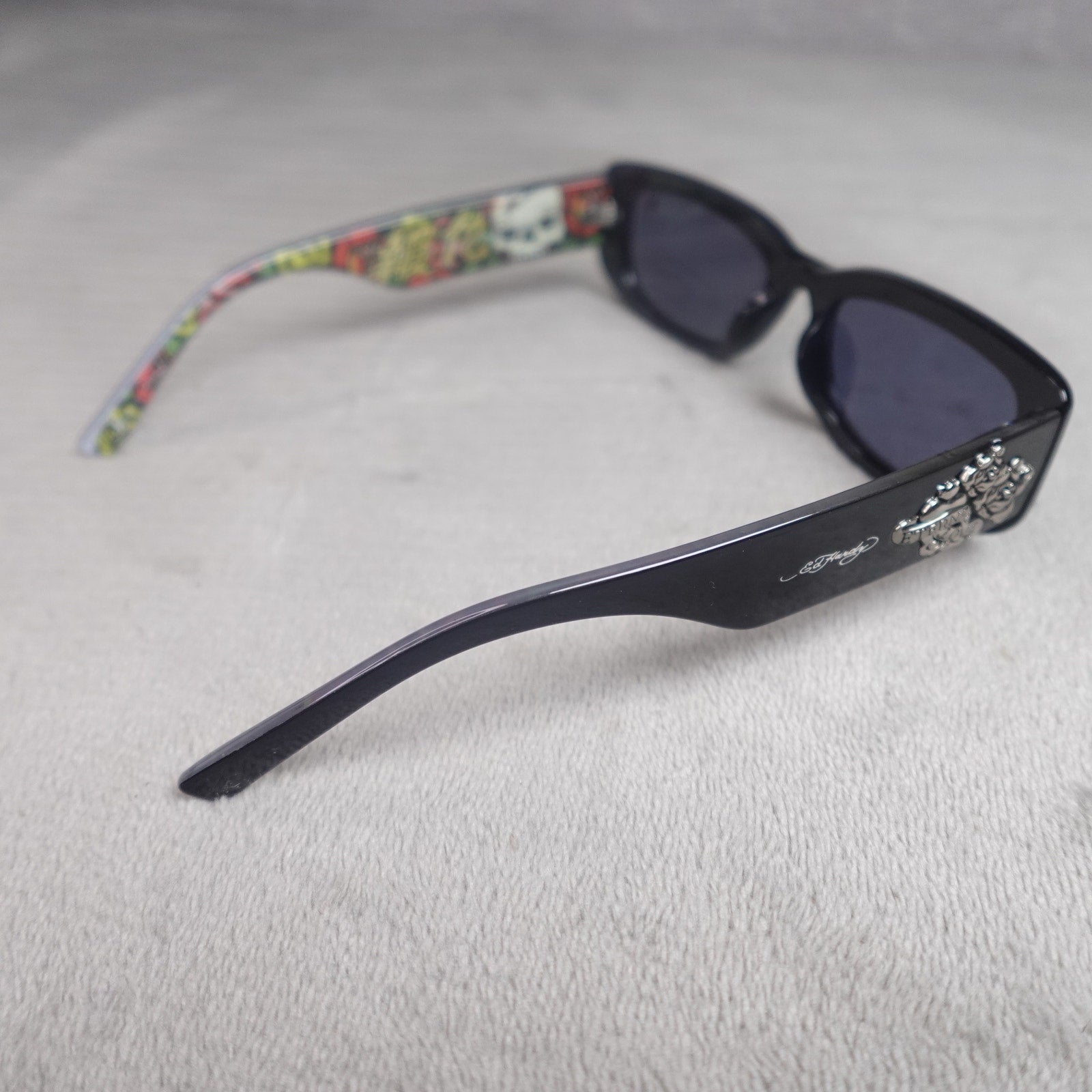 Ed Hardy Ed Kabuki Sunglasses Black UV400 Eternal Love NEW