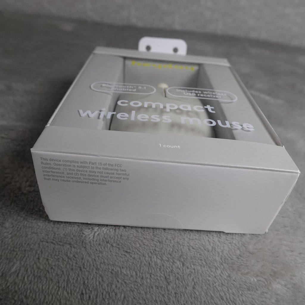 heyday Compact Wireless Mouse Bluetooth 5.1 White USB Receiver NEW