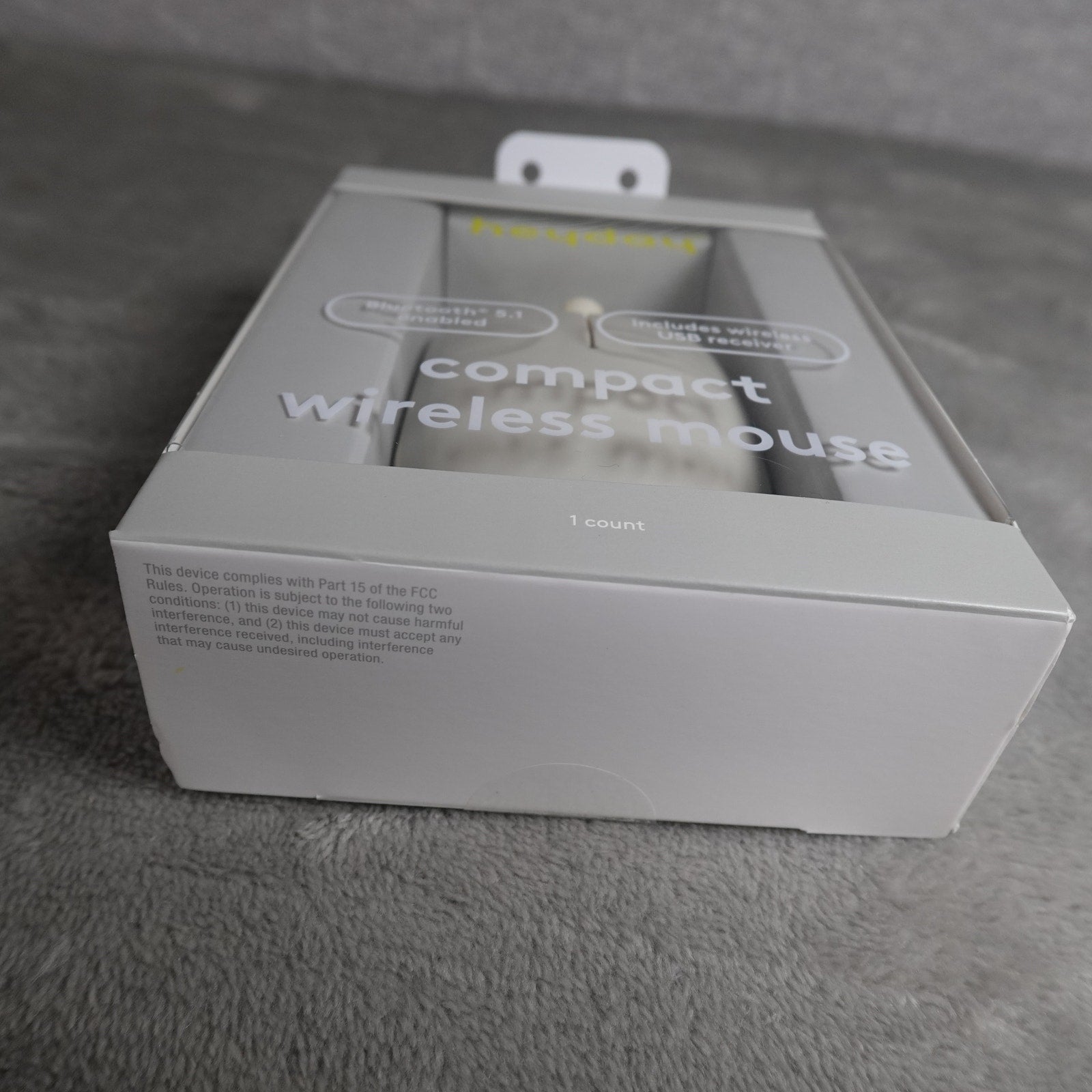 heyday Compact Wireless Mouse Bluetooth 5.1 White USB Receiver NEW