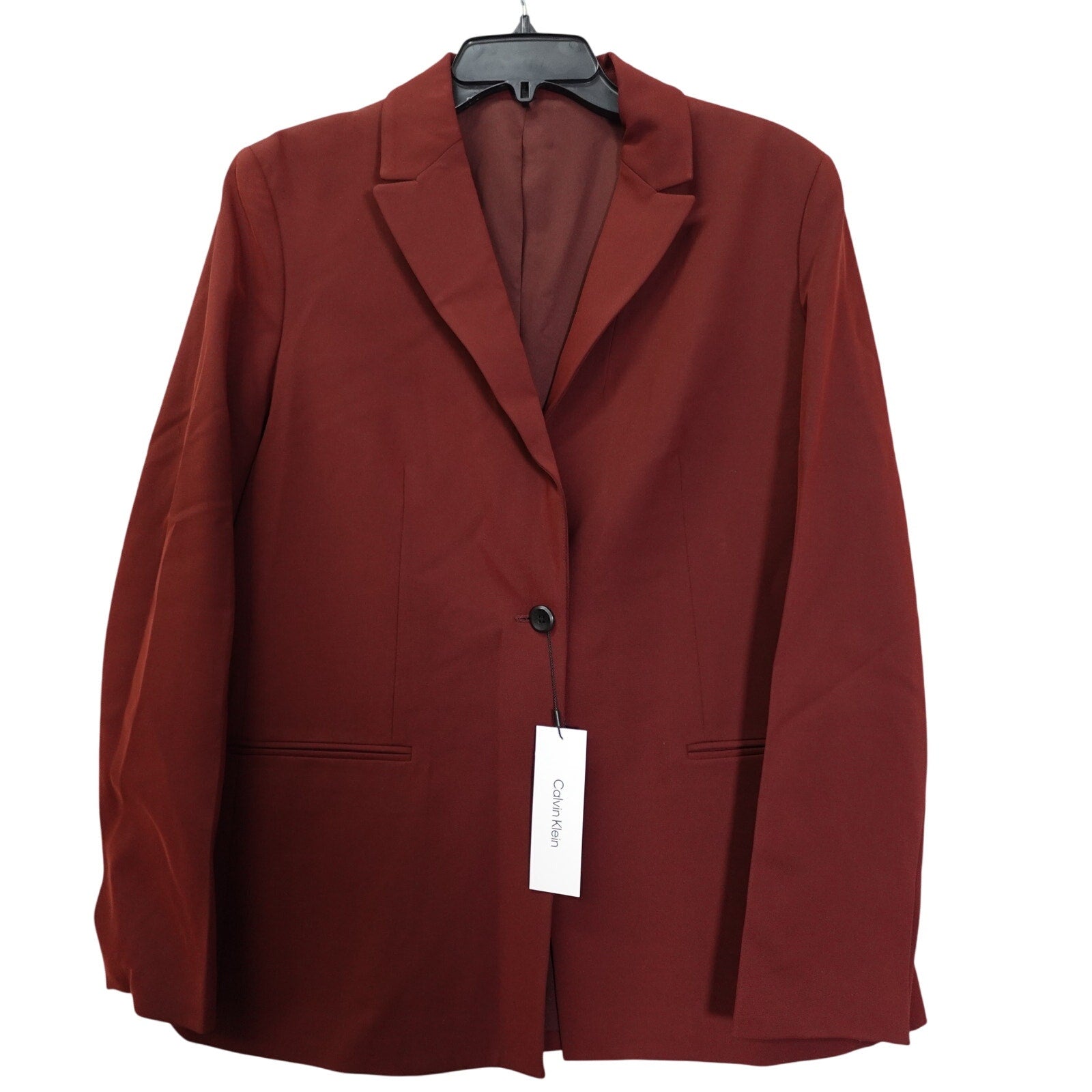 Calvin Klein Women's Soft Crepe Blazer Rusted Root - Size 10  40WL422