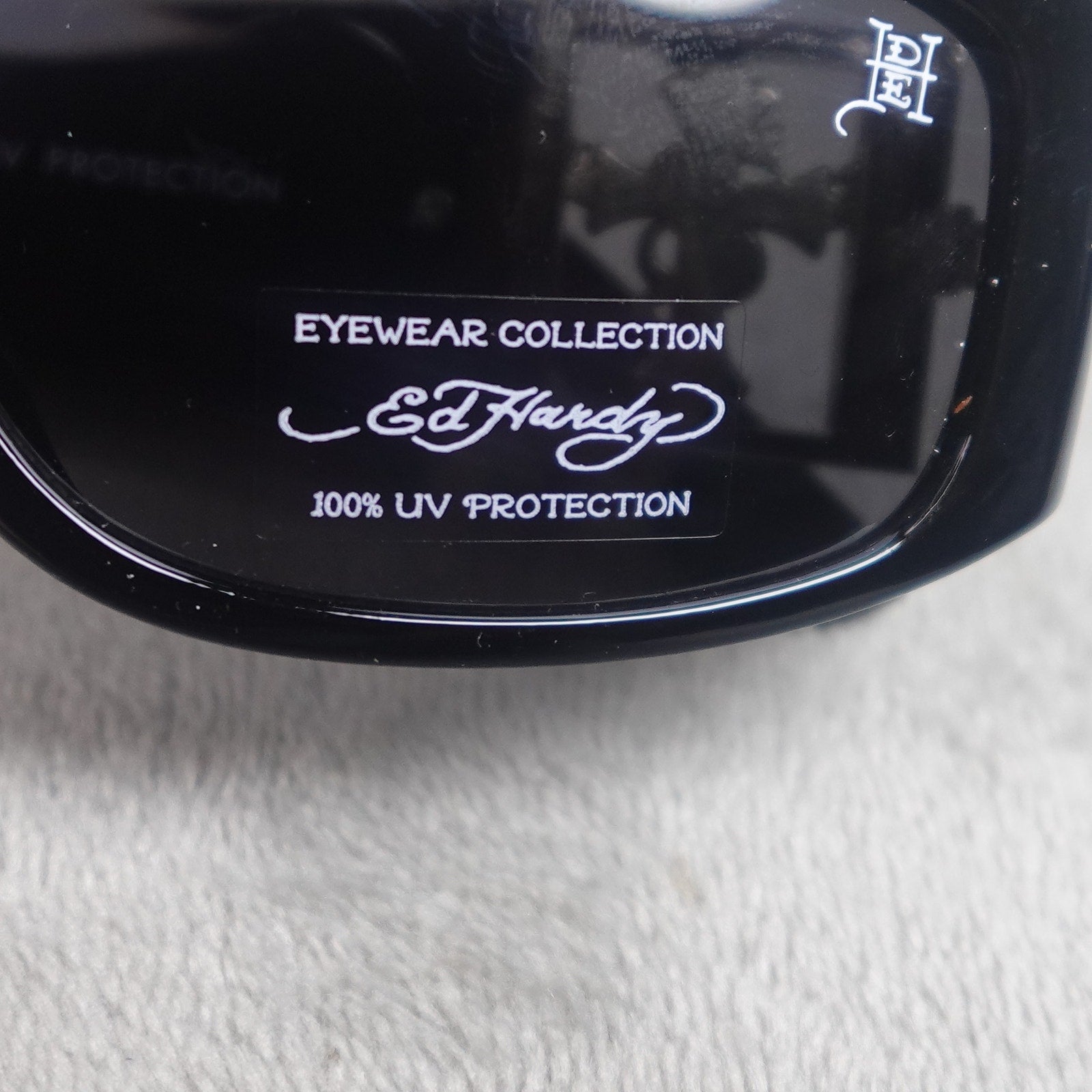 Ed Hardy Ed Trinity Sunglasses Black Shield UV400 NEW