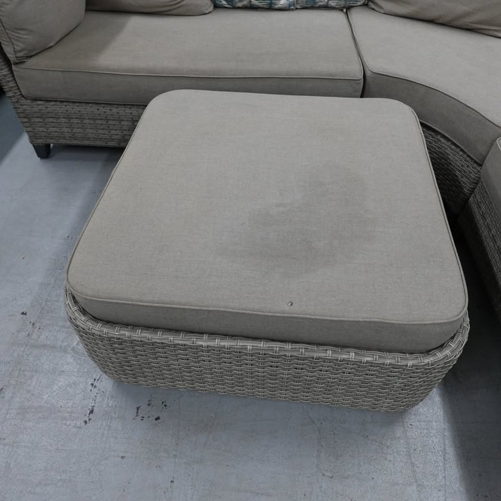 Coasta 4 Piece Grey Woven Sectional Outdoor Seating Set