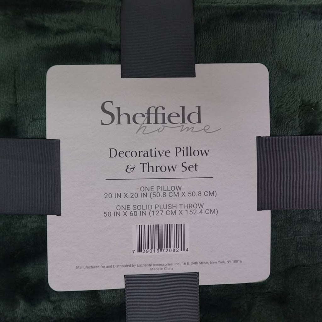 Sheffield Home Decorative Pillow Throw Set  - Sage Green