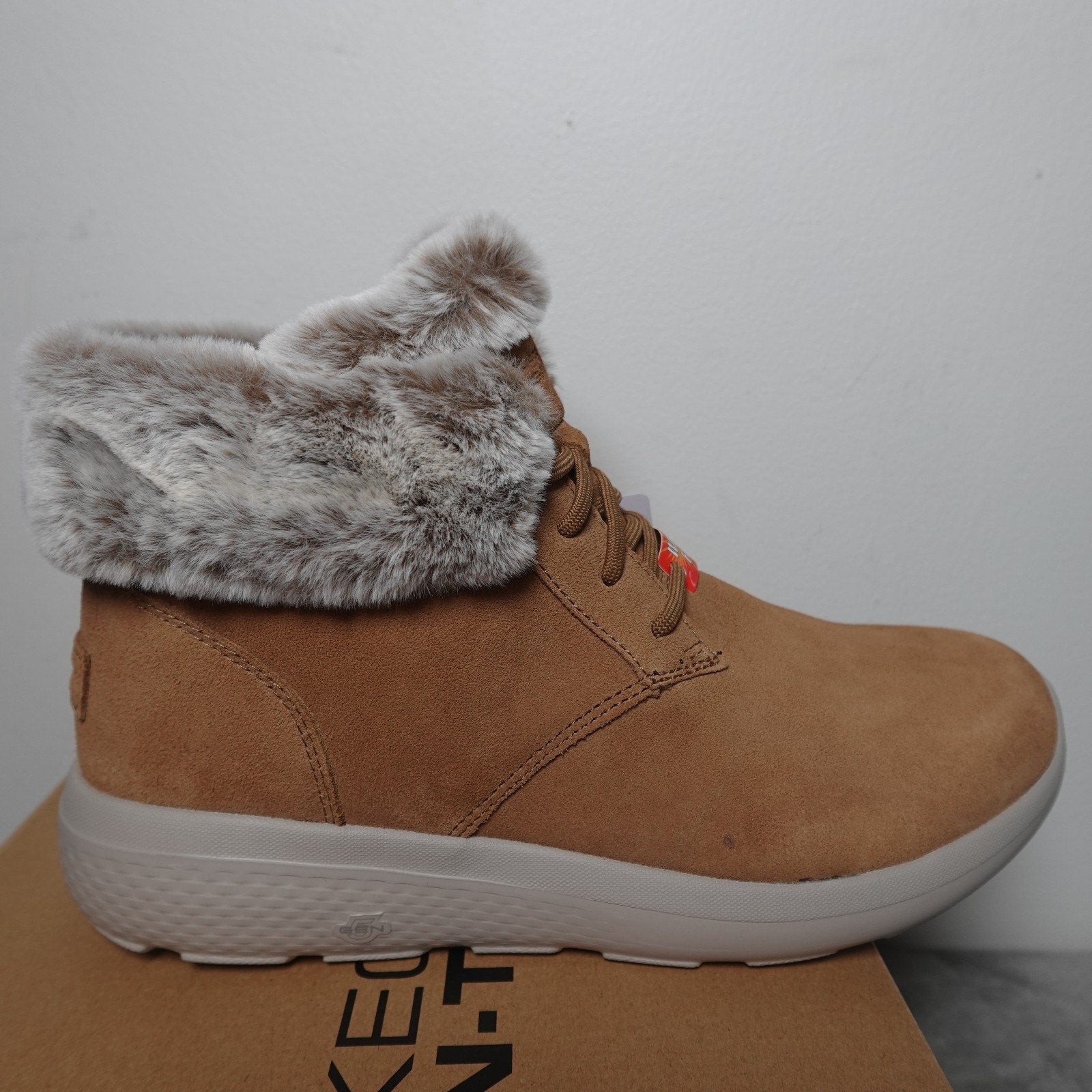 Skechers On-the-Go City 2 Winter Wishes Chestnut Suede Ankle Boots 144437 W